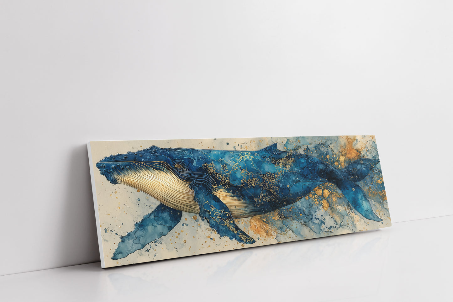Midnight Whale In Golden Tides