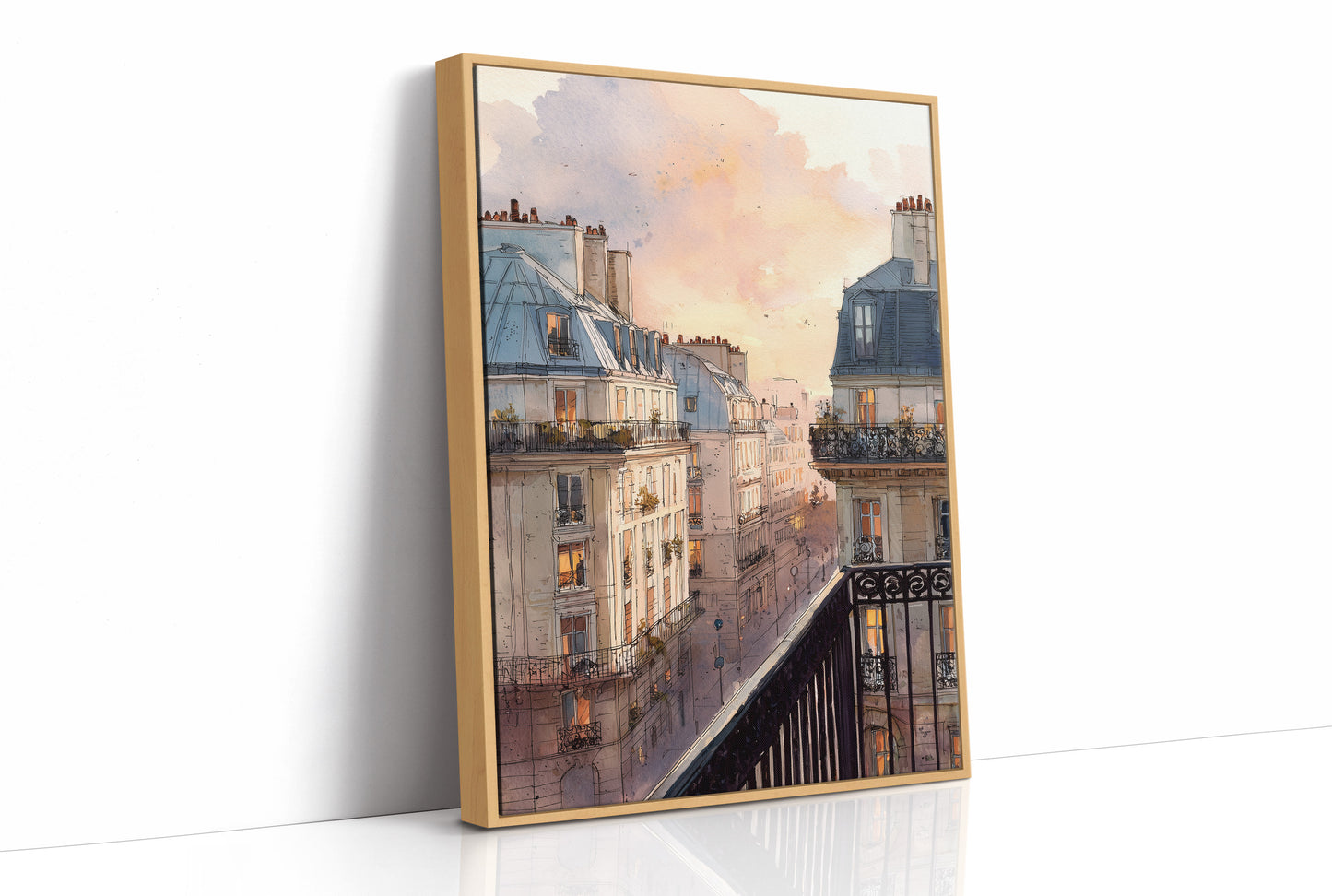 Evening Light Over Paris Rooftops