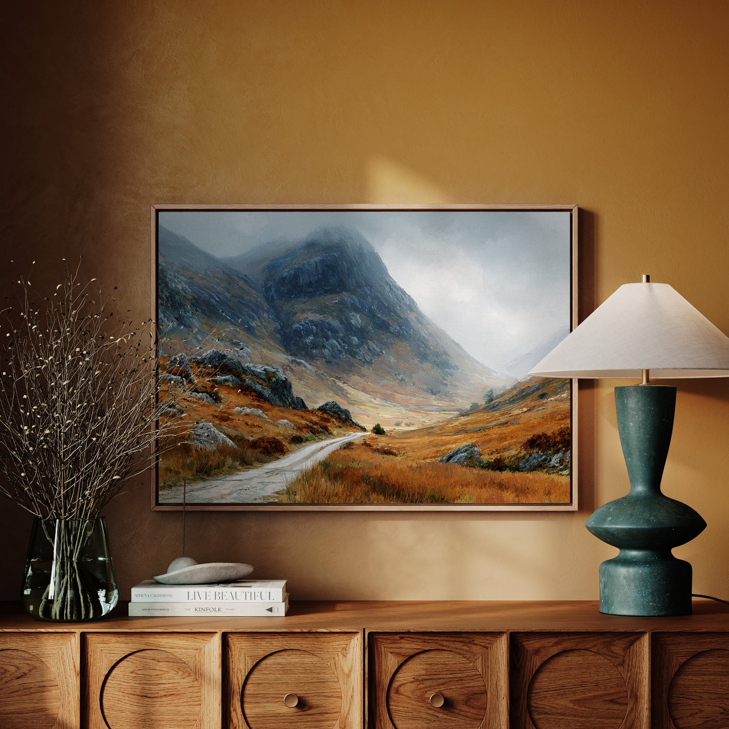 Autumn Path Through Highland Mists