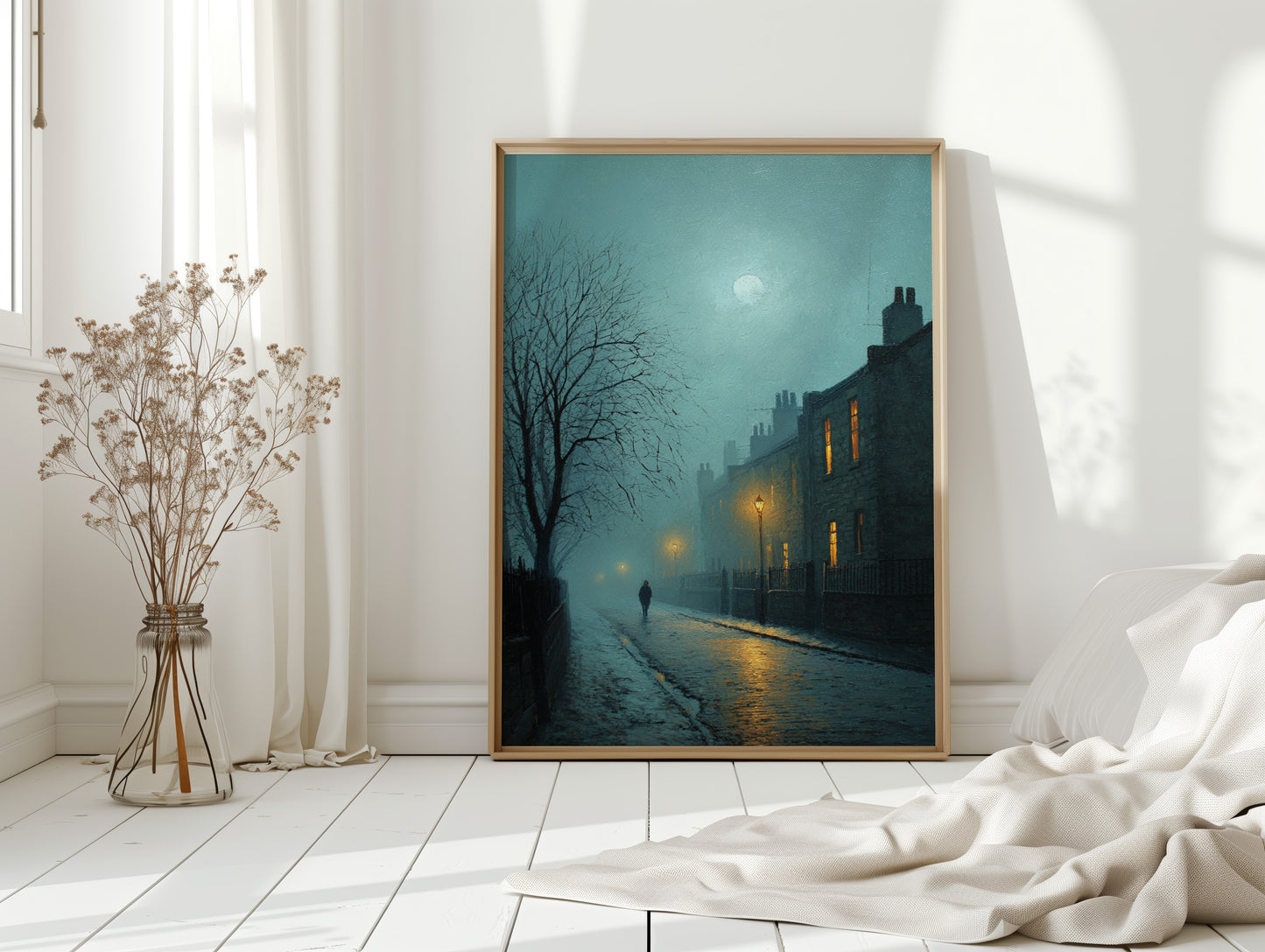 A Lantern's Glow in Fog