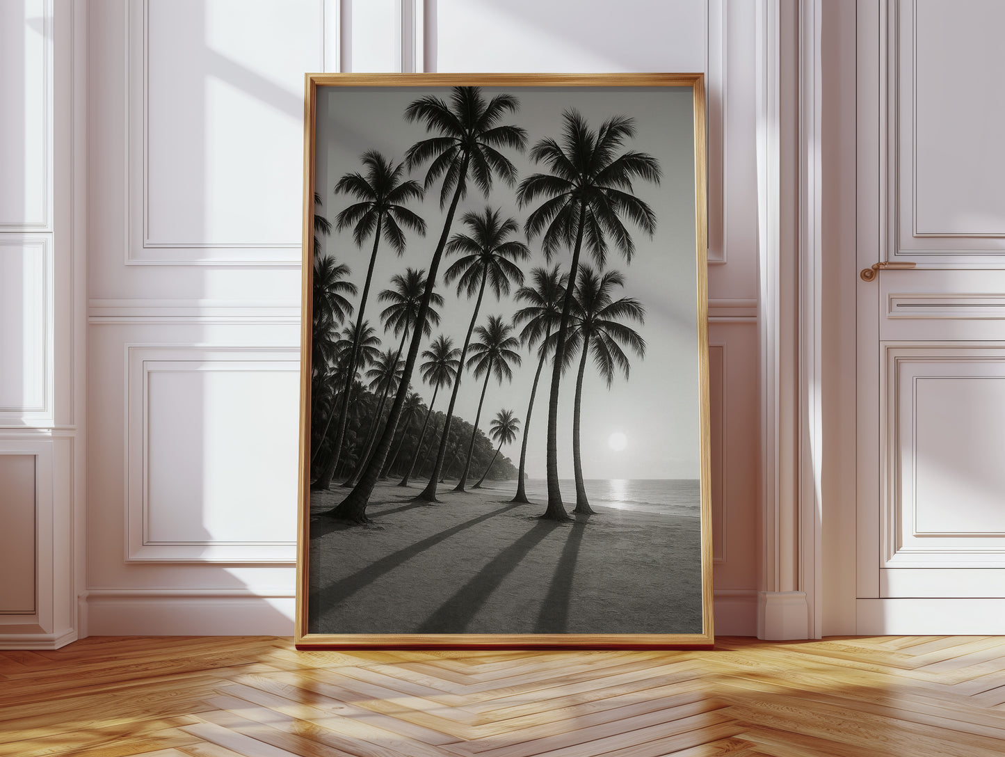 Palm Shadows at Sunrise