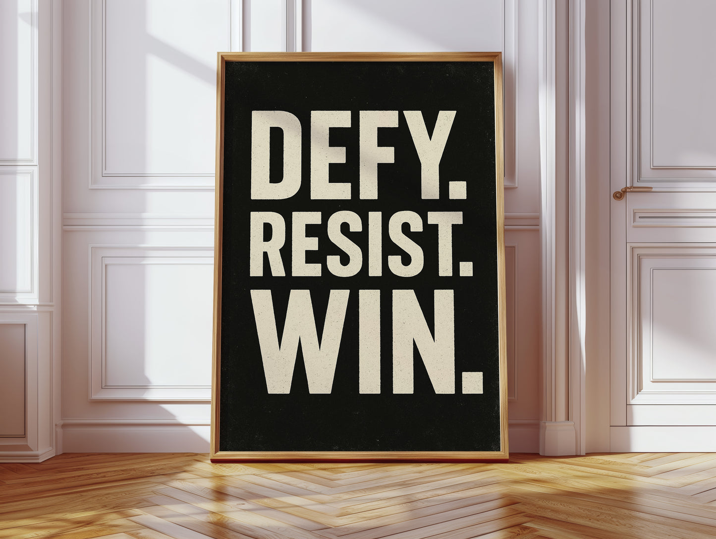 Defy Resist Win Bold Protest Print
