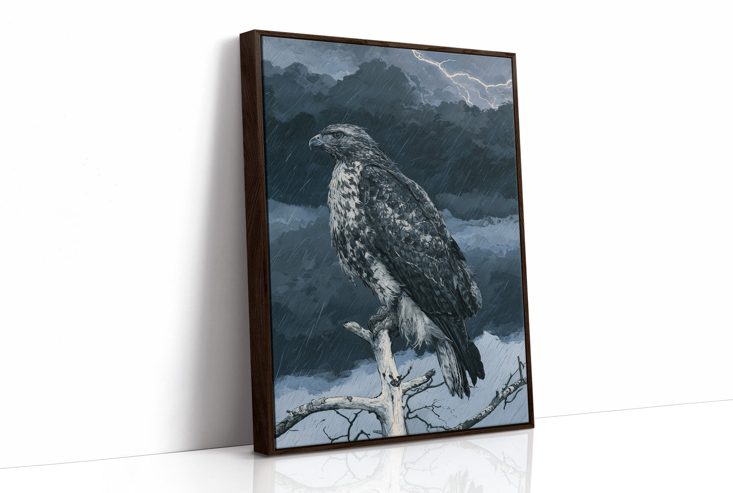 Hawk Weathering the Storm