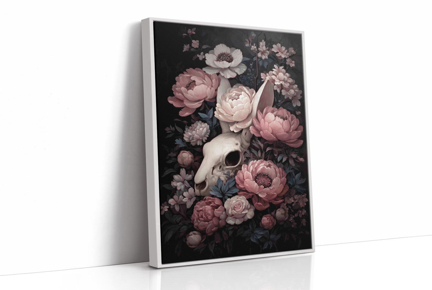 Skull Blossoms Against Velvet Night