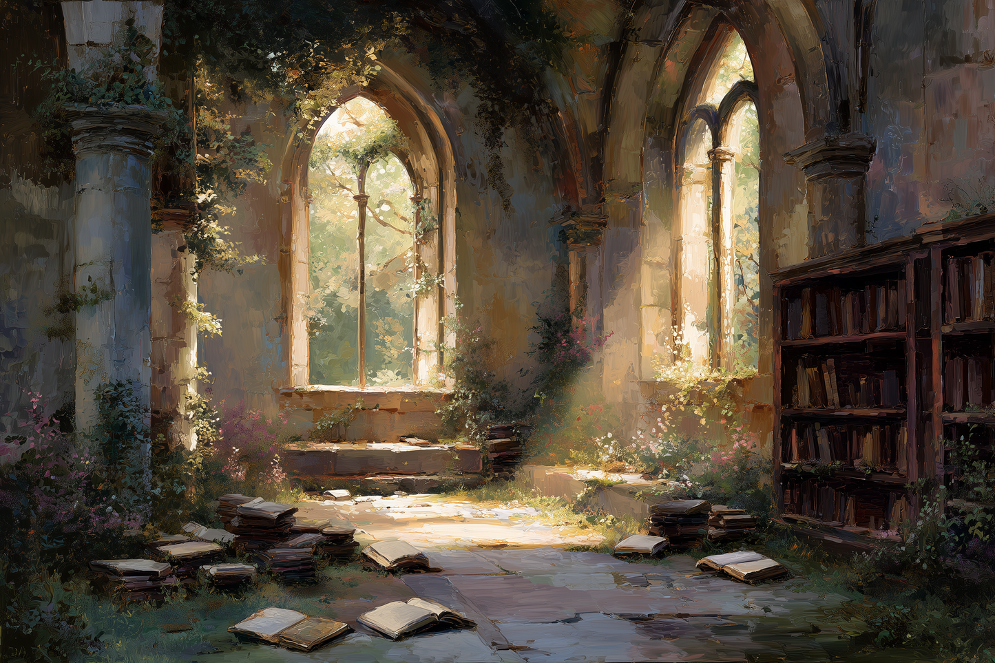 Ancient Pages Bathe In Light