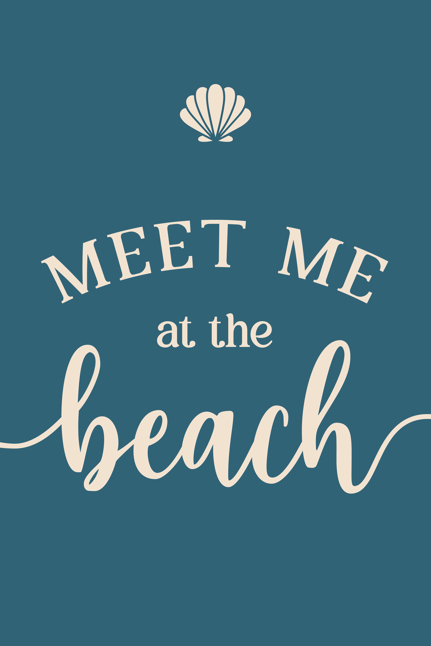 Coastal Invitation in Teal Depths
