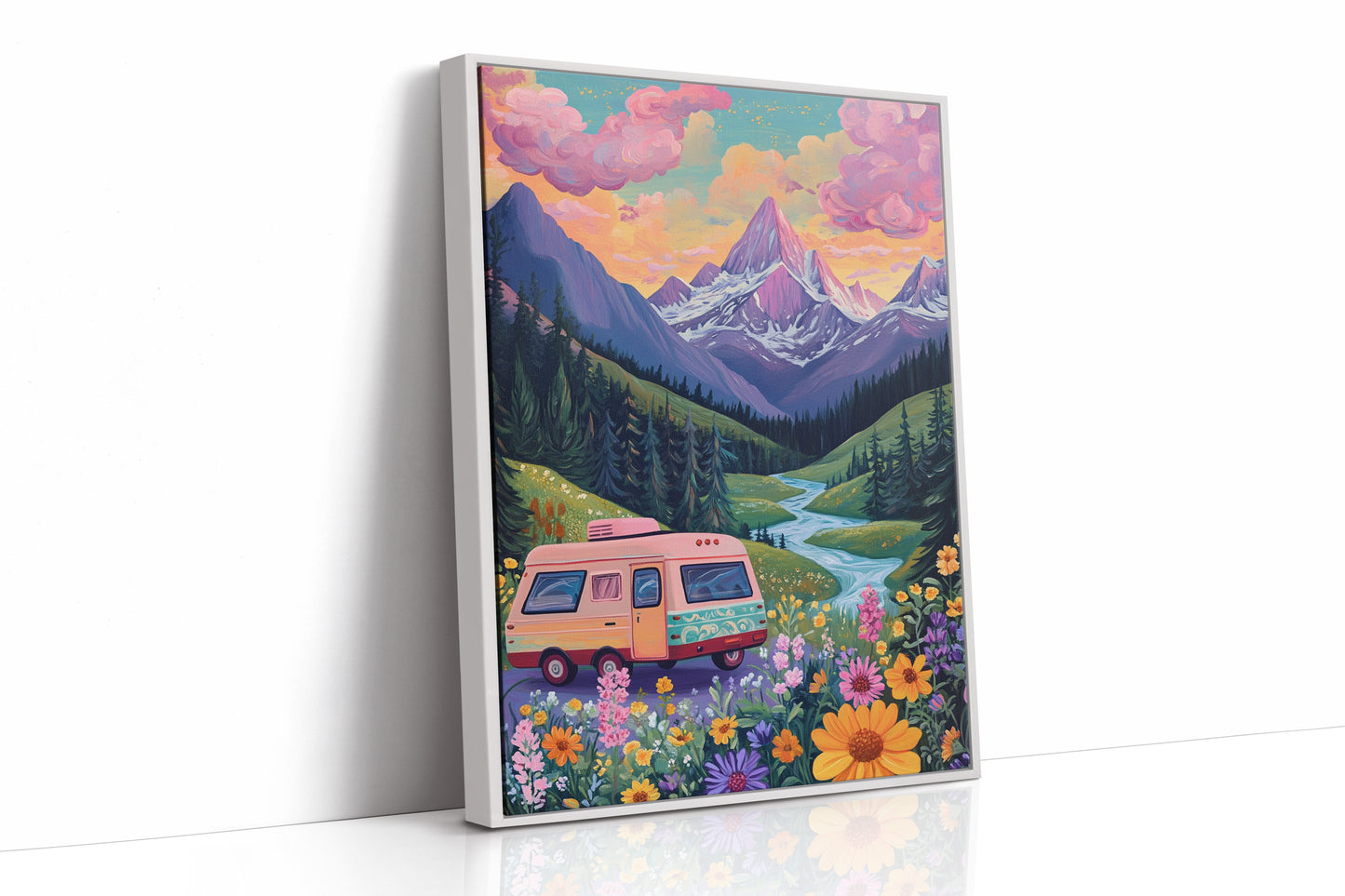 White Framed Canvas image 1