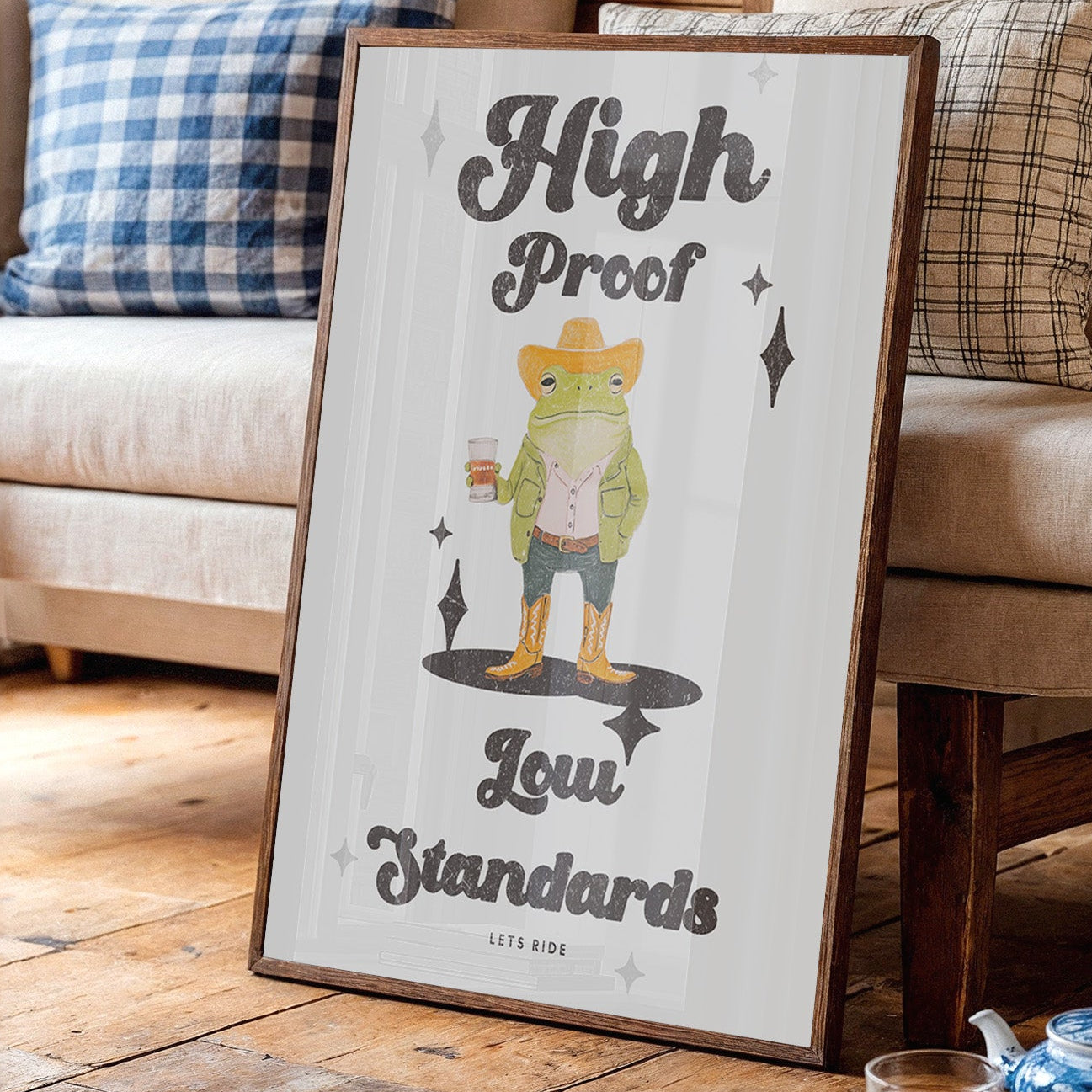 High Proof Low Standards Frog Cowboy