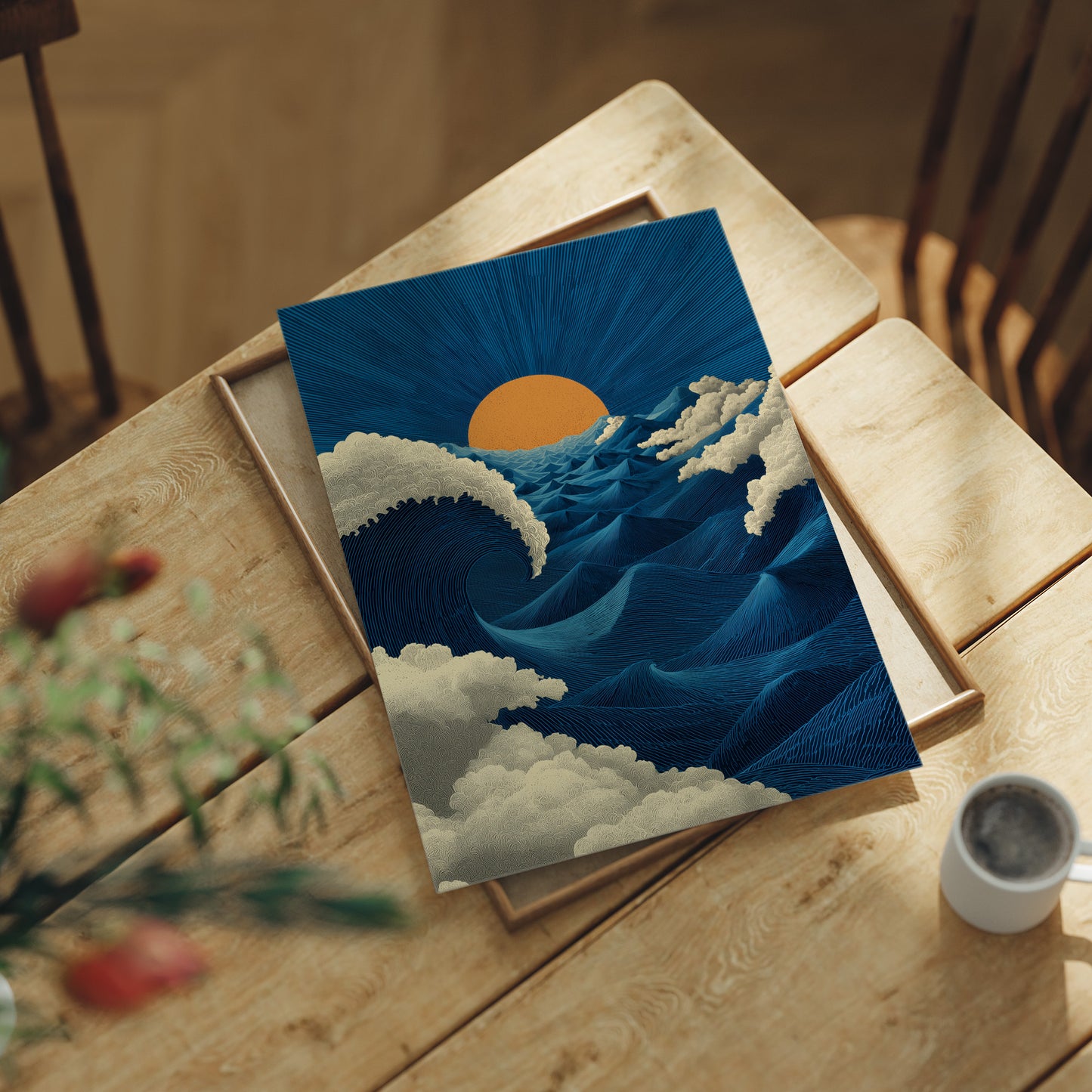 The Sun Meets the Wave Halfway