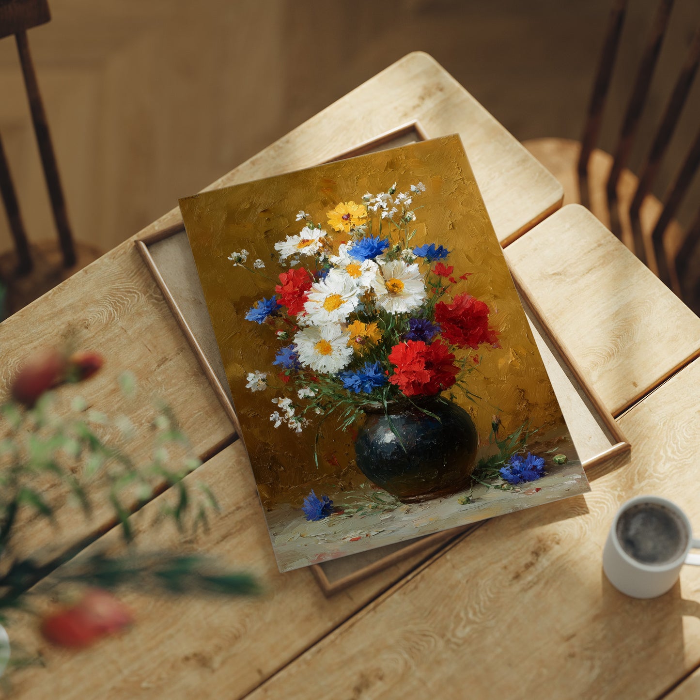 Wildflowers in a Dark Vessel