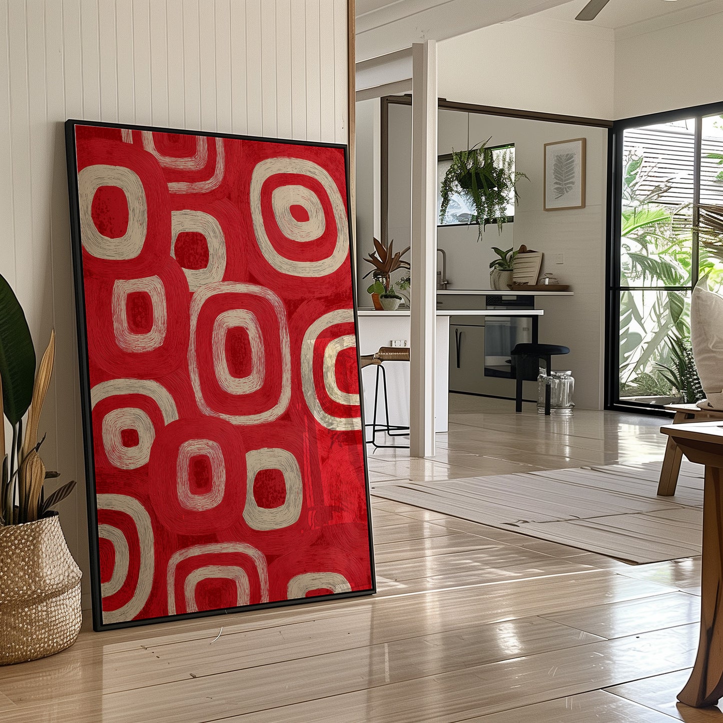 Concentric Rhythm in Red