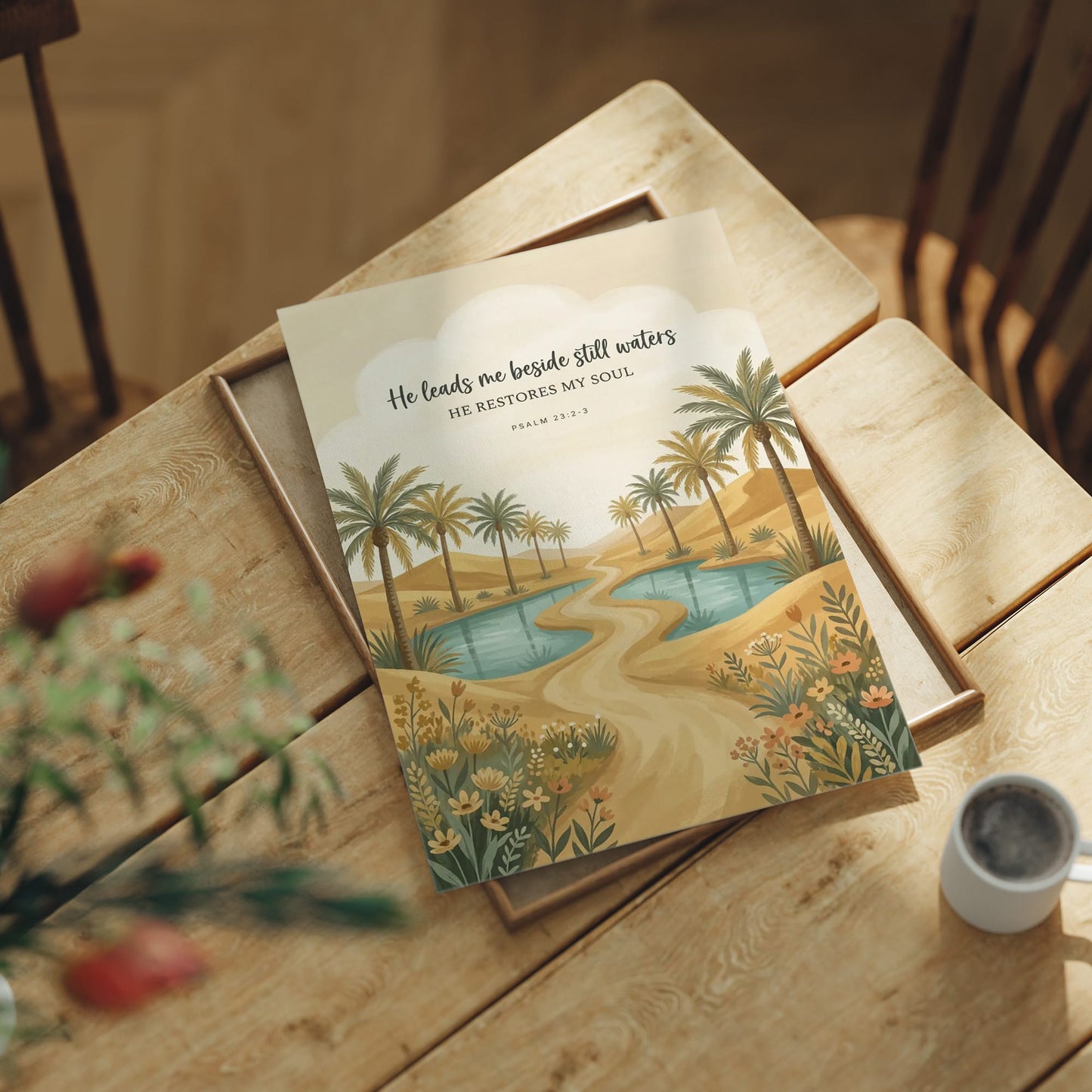 He Leads Me Beside Still Waters: Desert Oasis Path