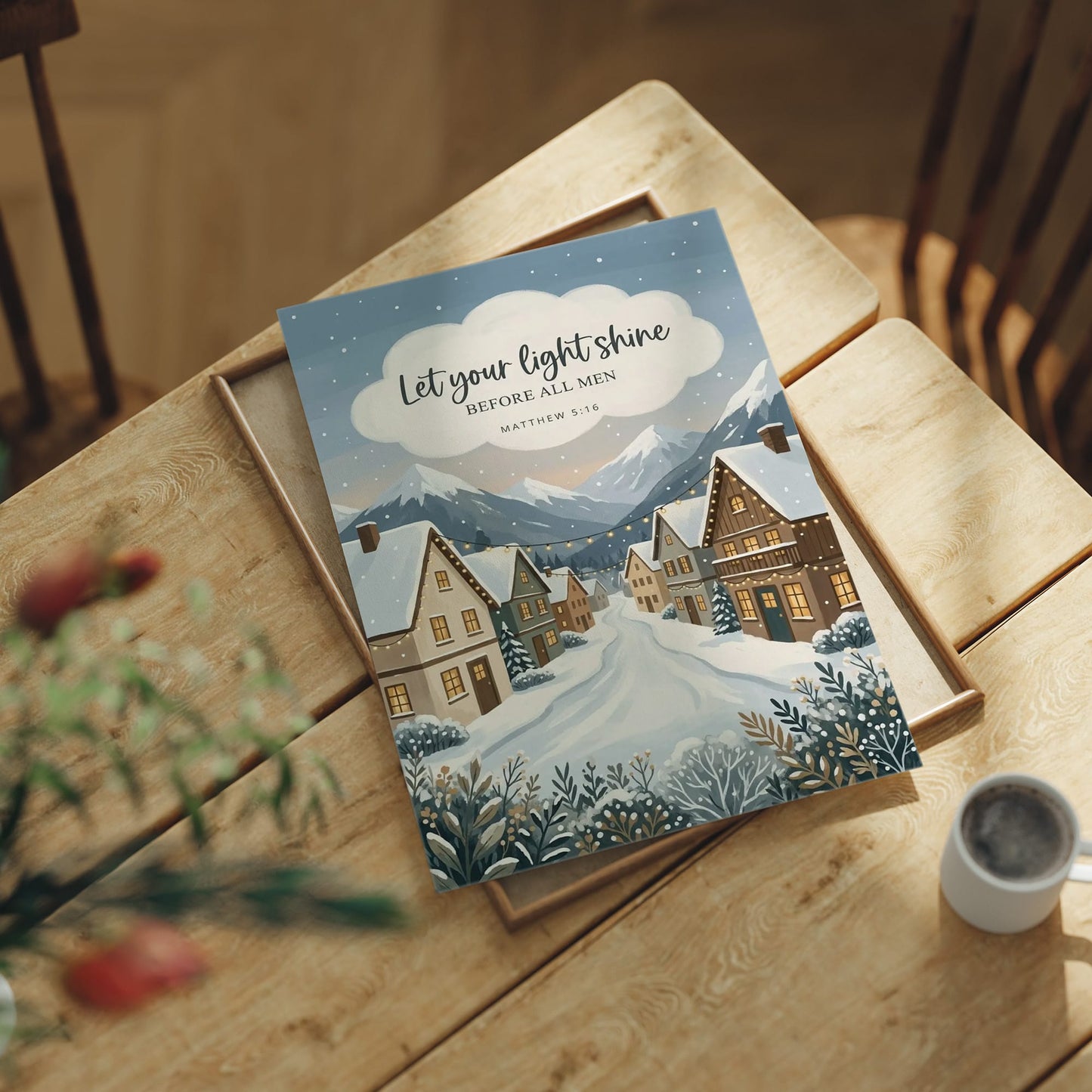 Let Your Light Shine: Snowy Alpine Village