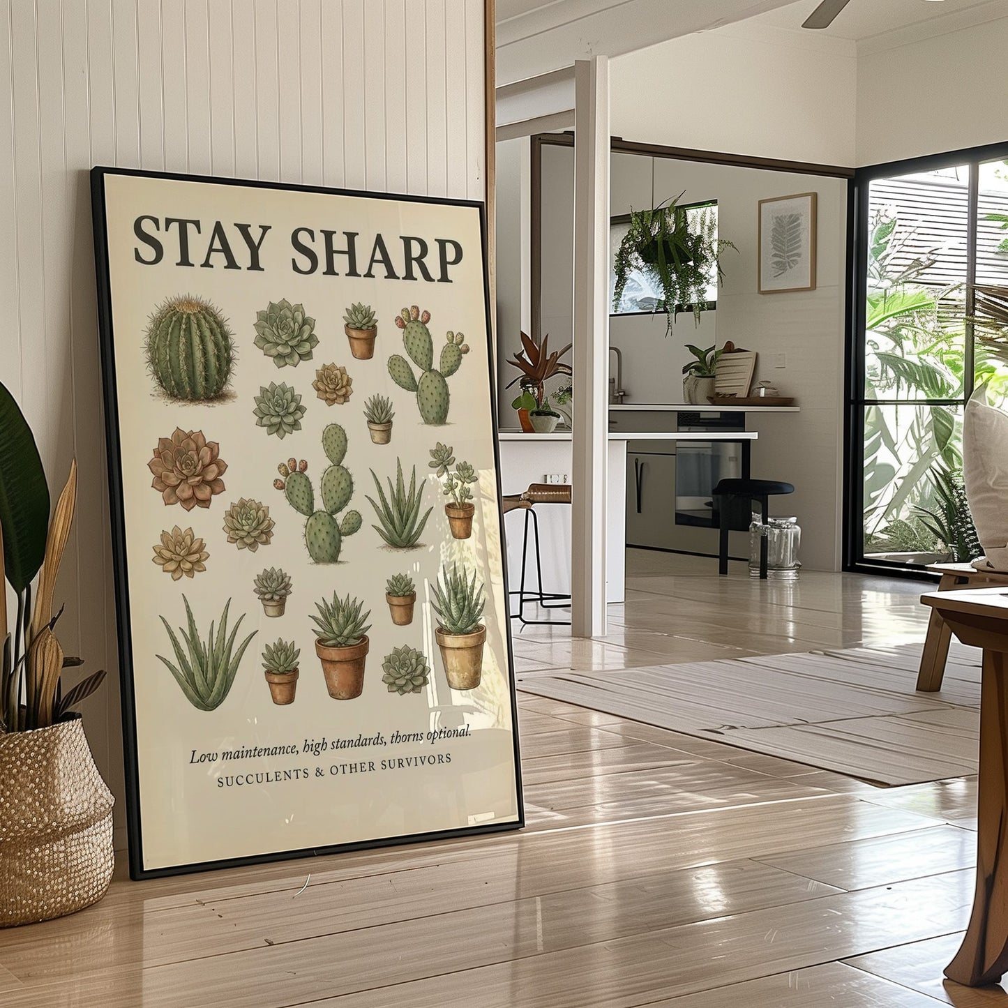 Stay Sharp: Vintage Succulent & Cactus Chart