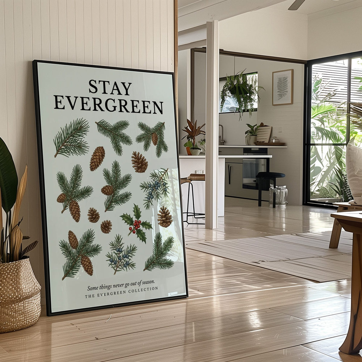Stay Evergreen: Vintage Pine & Holly Chart