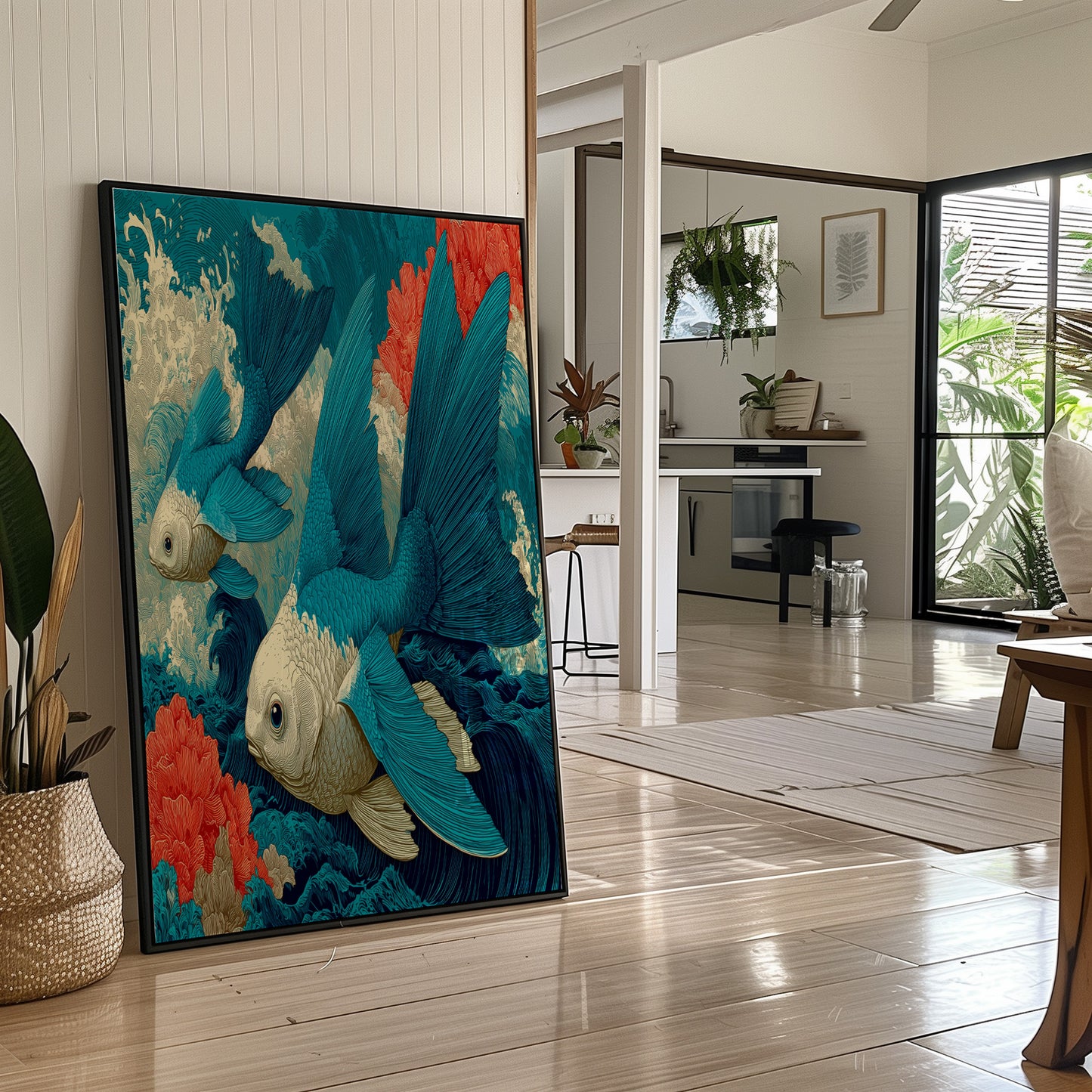 Koi in the Great Wave