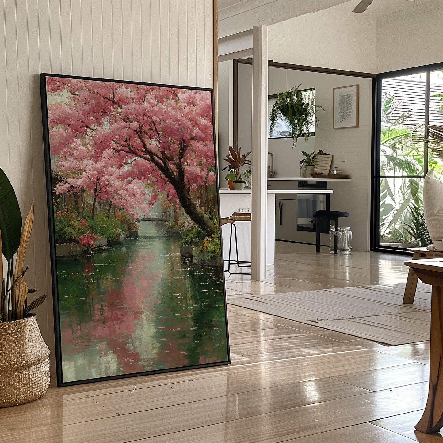 Blossoms Over the Green Canal