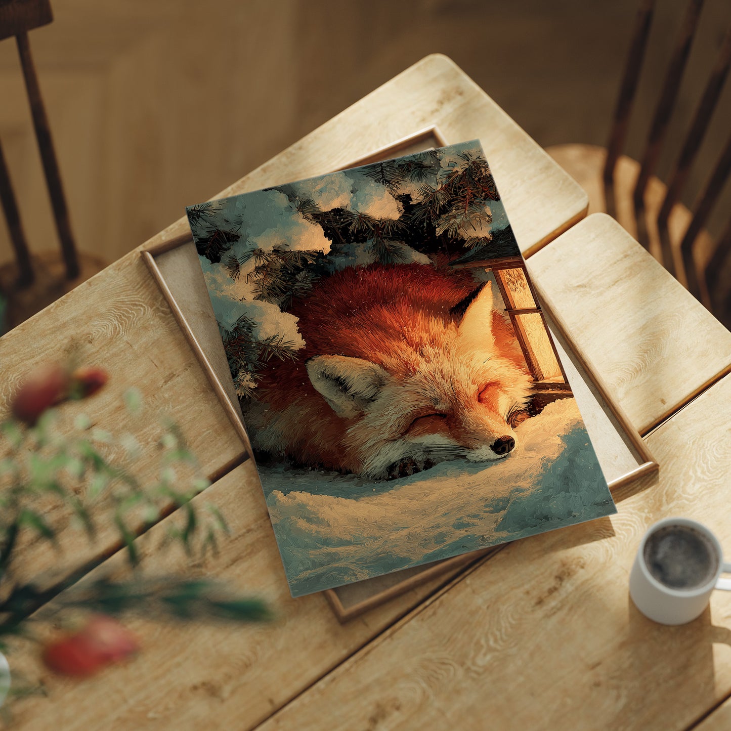 Curled Up in Winter's Glow