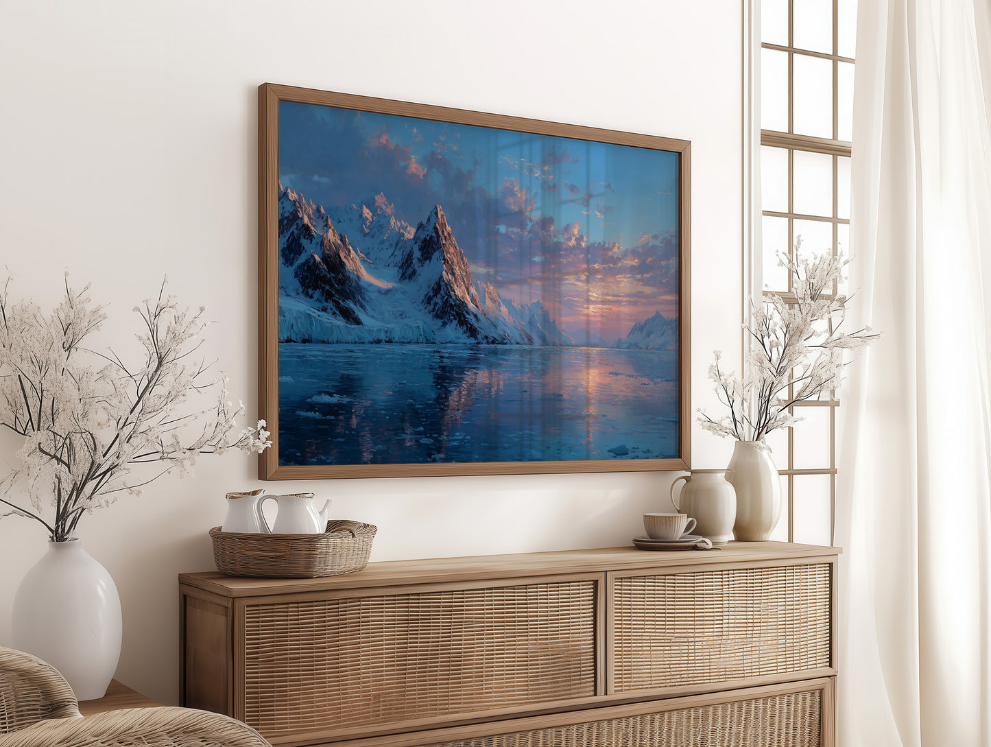 Glacial Sunset Reflections