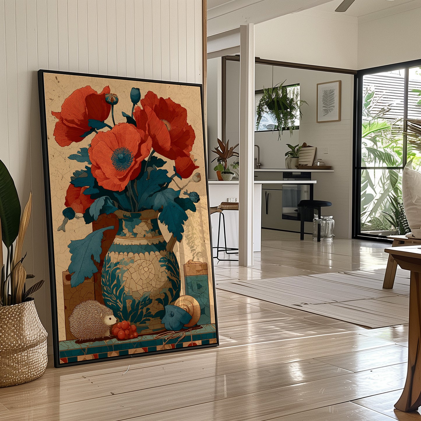 Poppies and Hedgehog