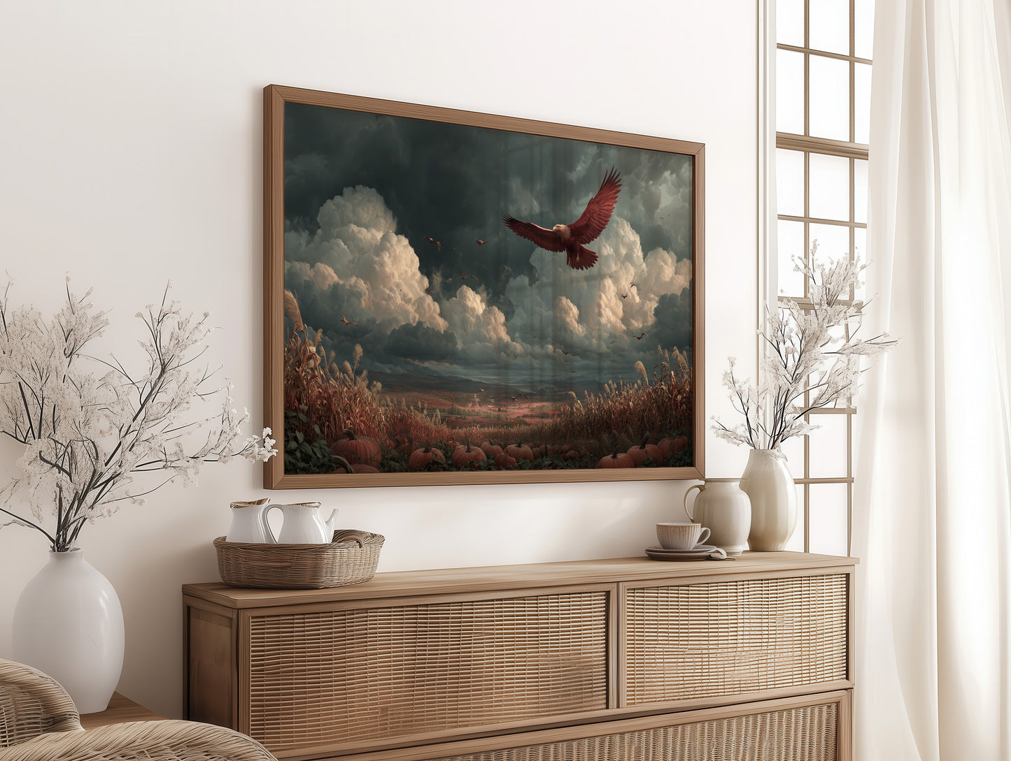 Eagle Over the Autumn Valley