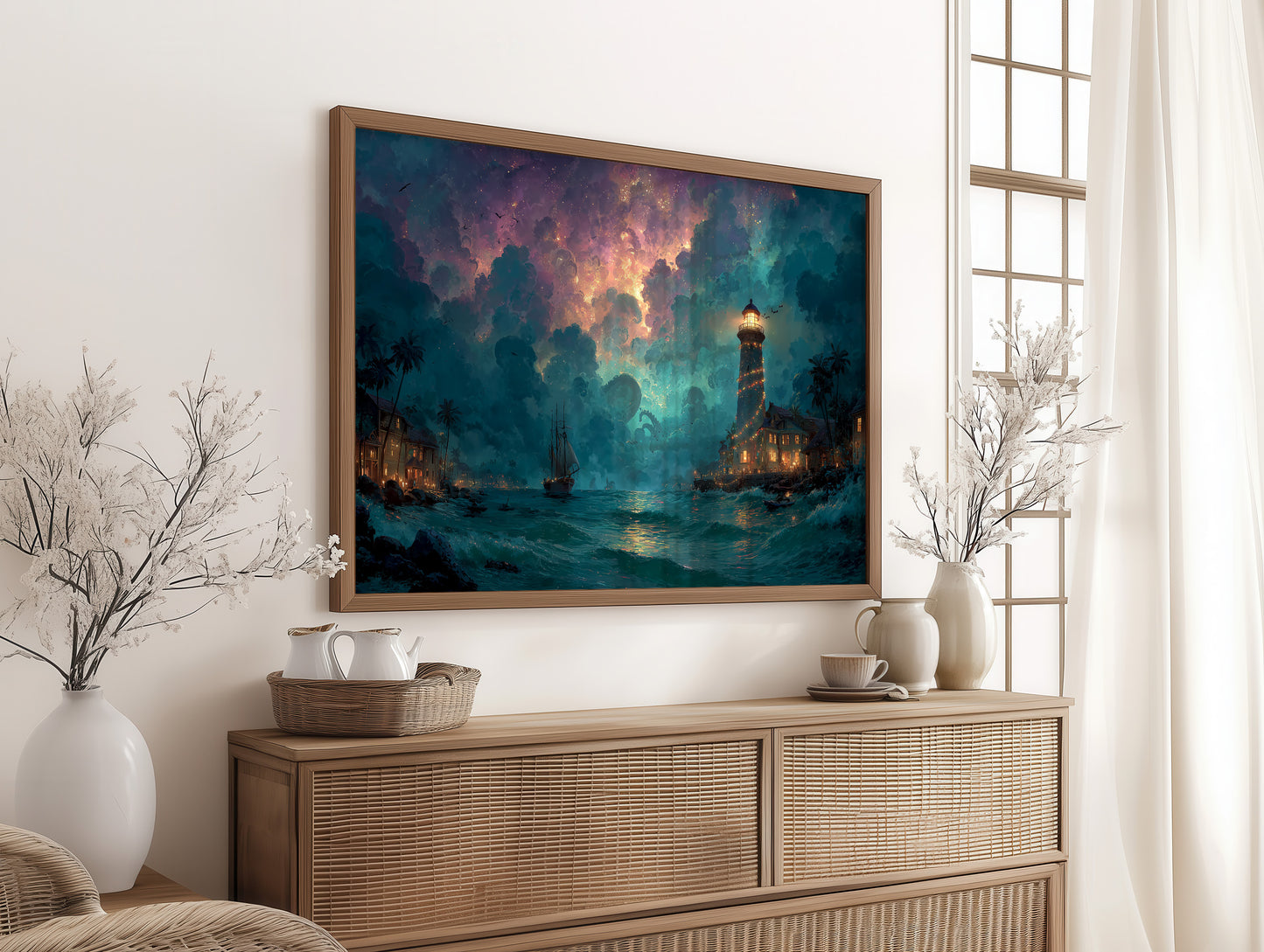 Lighthouse Beneath the Kraken's Sky