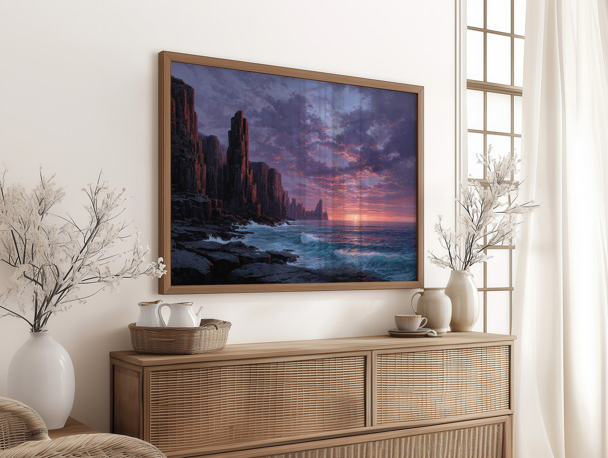 Basalt Columns Line Up for Sunset