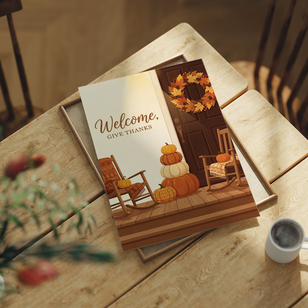 Welcome, Give Thanks: Pumpkins Holding the Seats