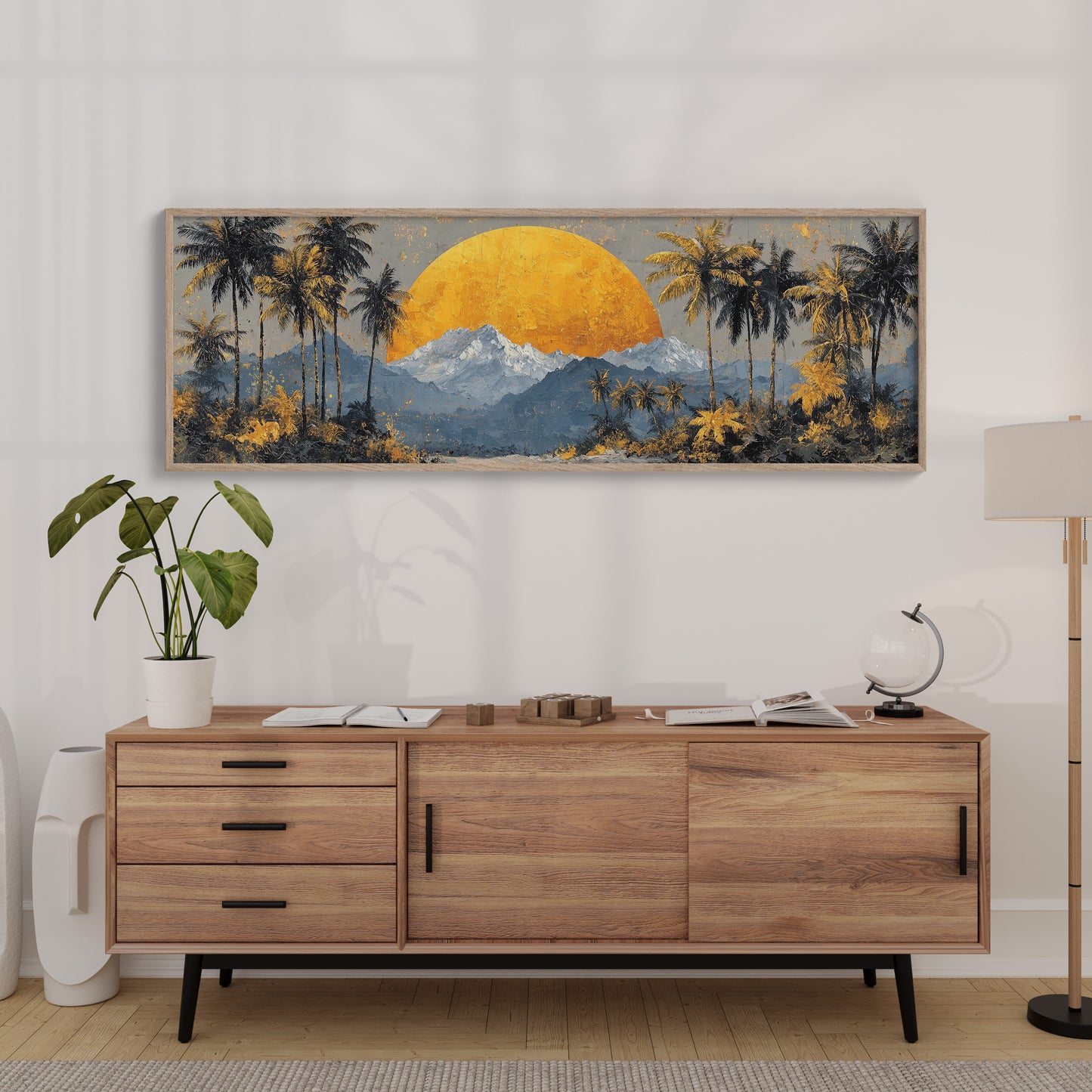 Golden Sun Beyond The Palms