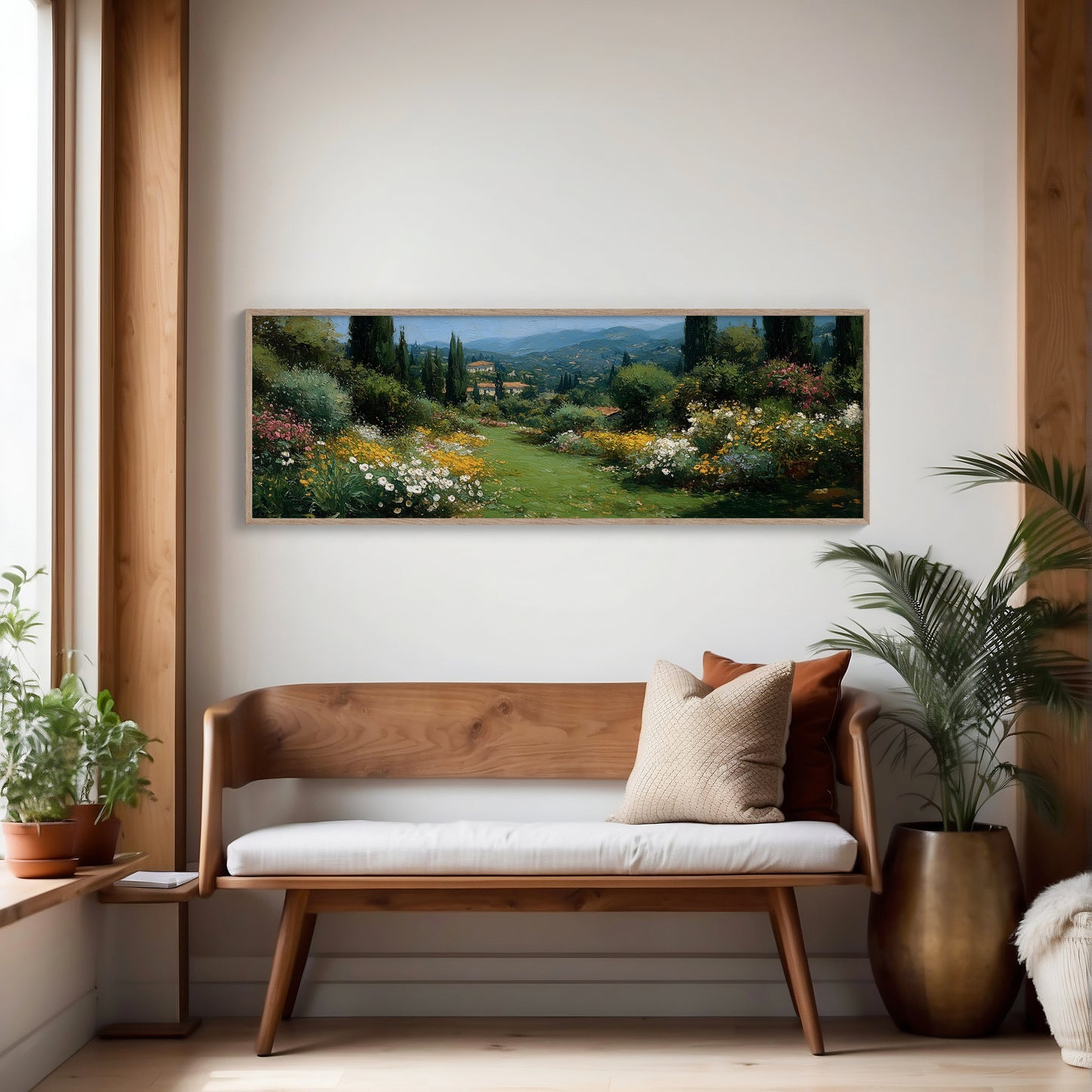 Sunlit Garden Path In Tuscany