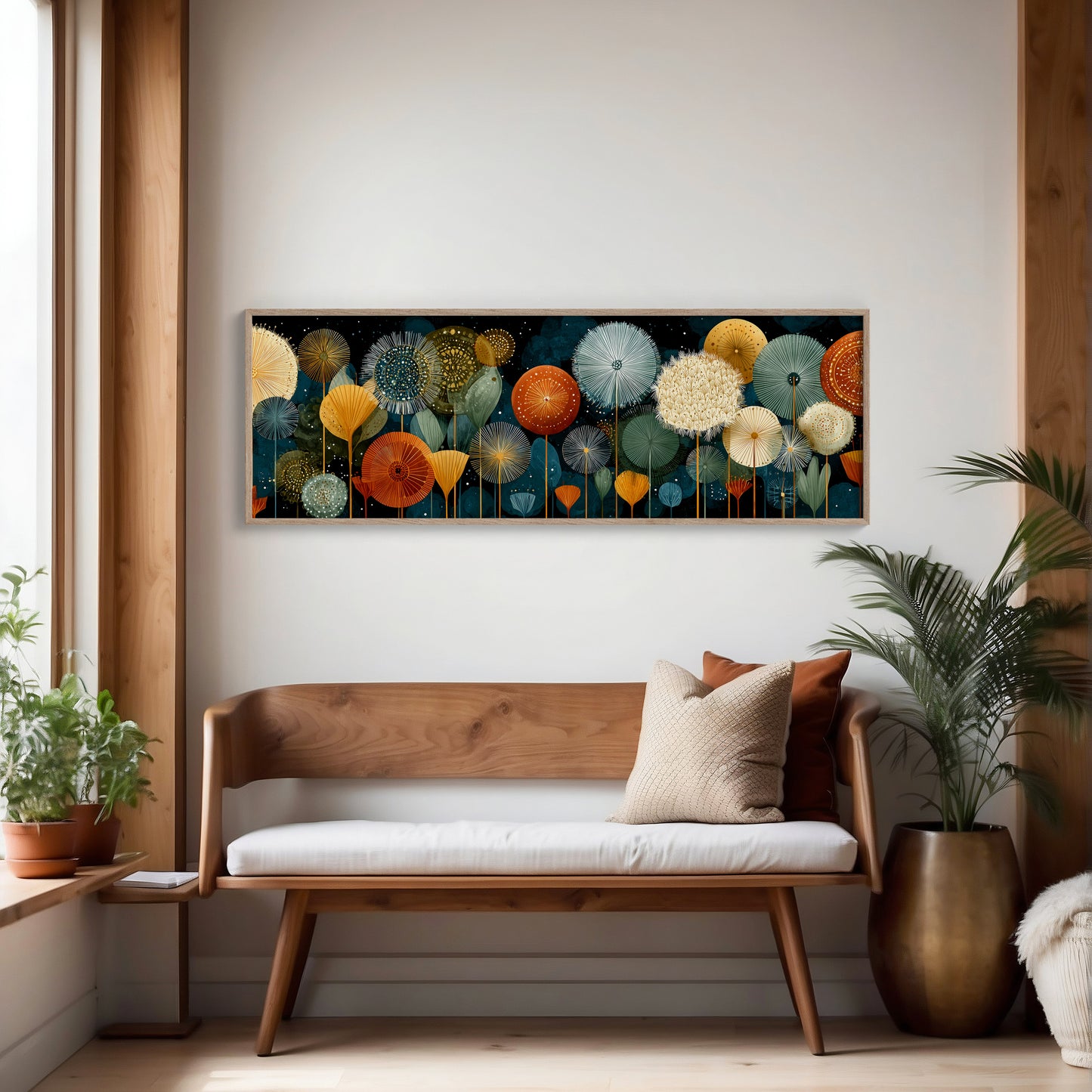 Midnight Garden Of Radiant Blooms