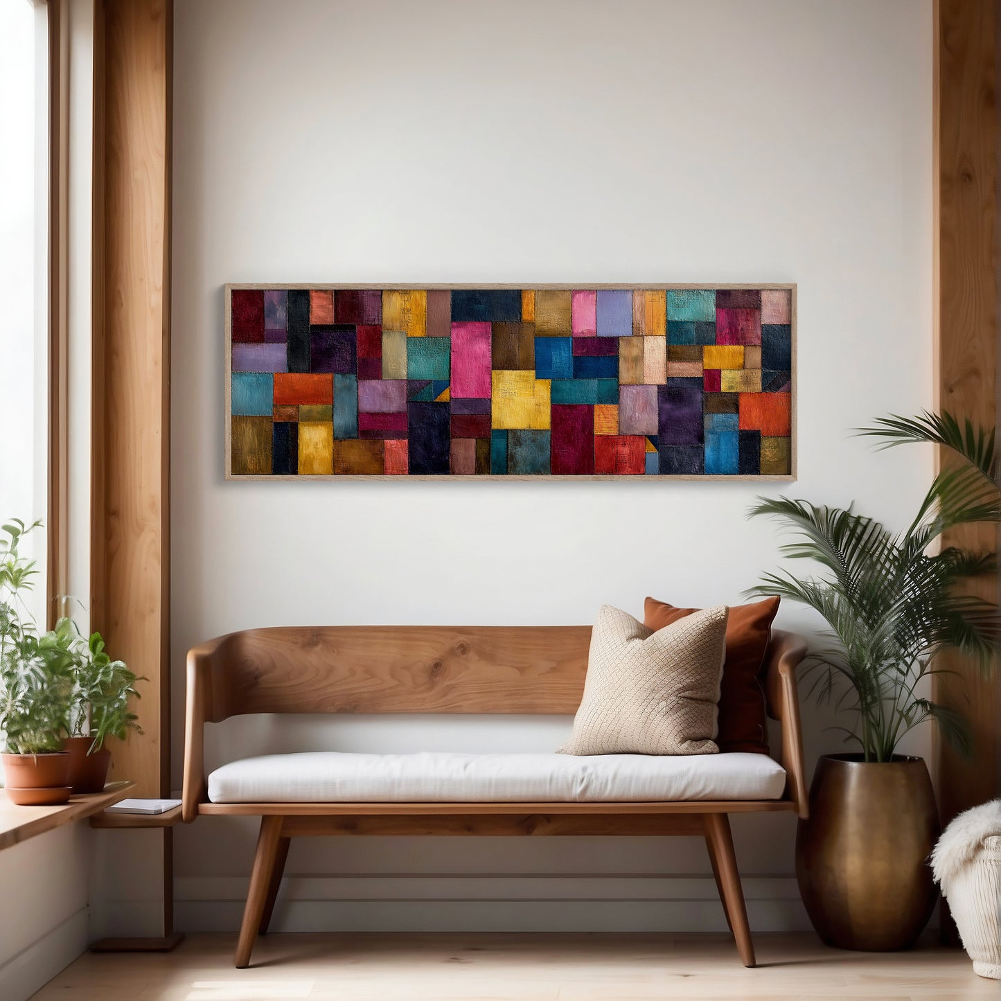 Color Block Abstract Geometric Wall Art