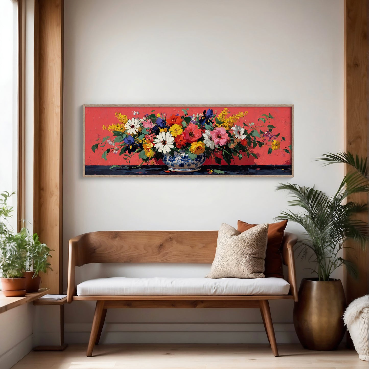 Wildflowers Spill Across Coral Light