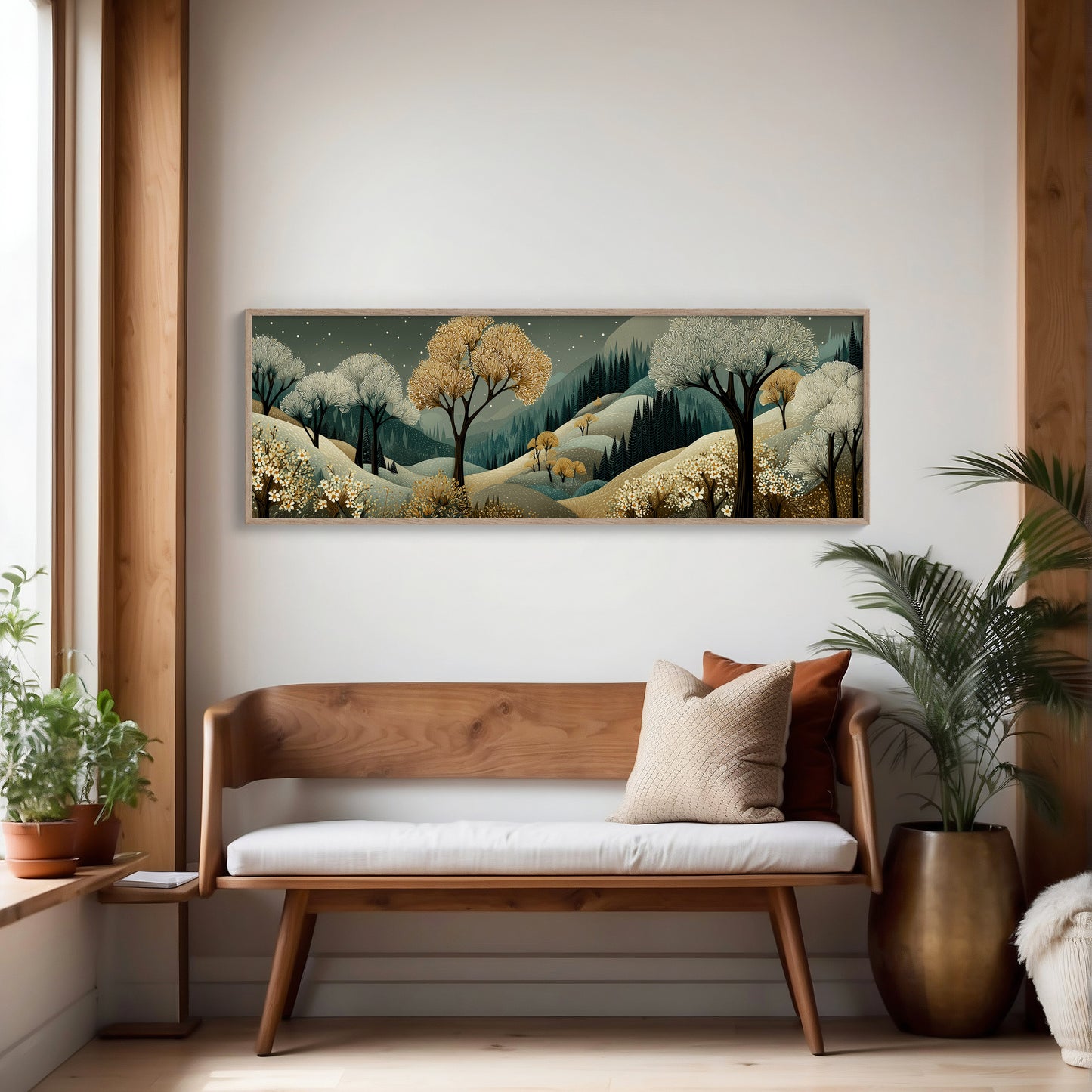 Golden Trees Beneath A Starlit Valley