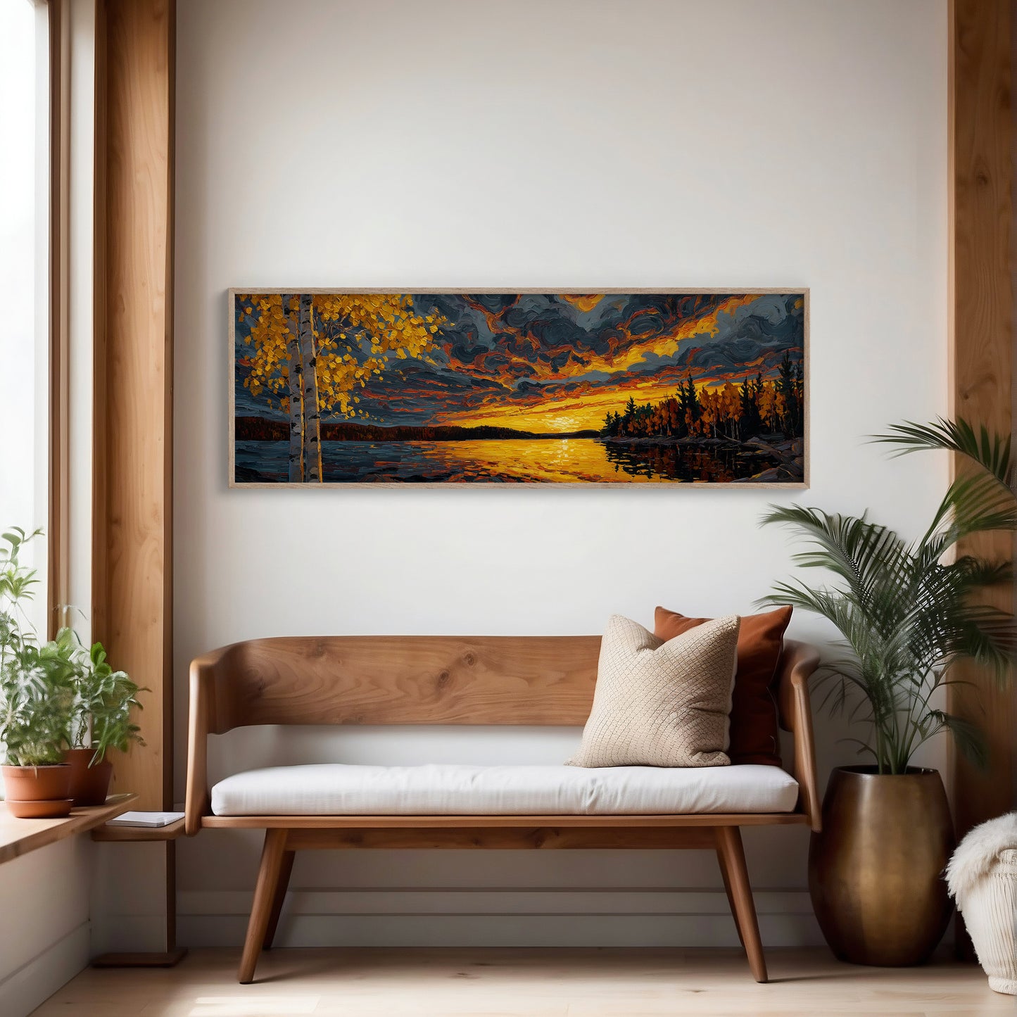 Sunset Across the Autumn Lake