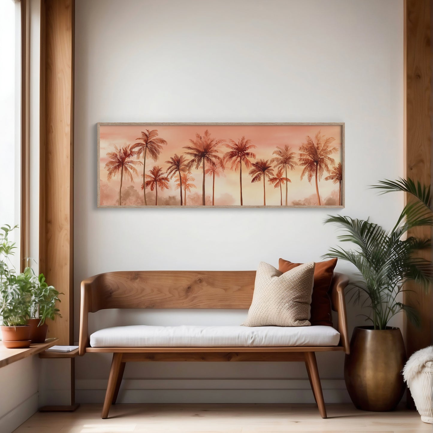 Palms in a Peach-Tinted Breeze