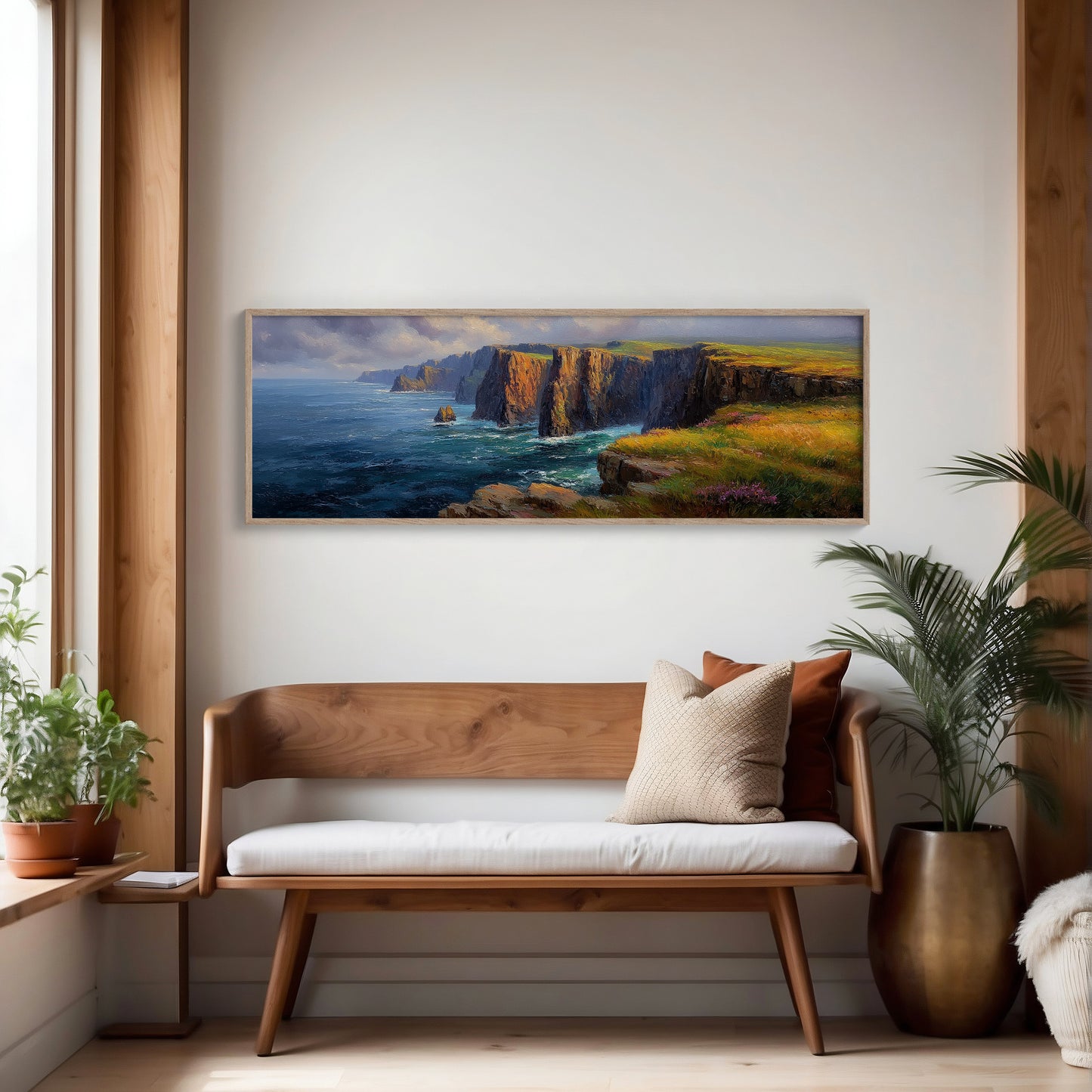 Sunlit Cliffs Above the Northern Sea