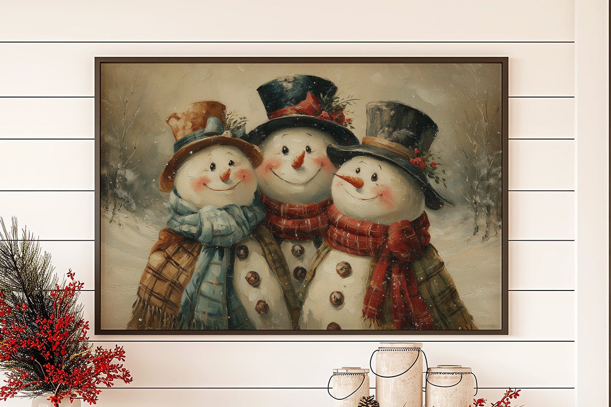 Three Smiles in Falling Snow