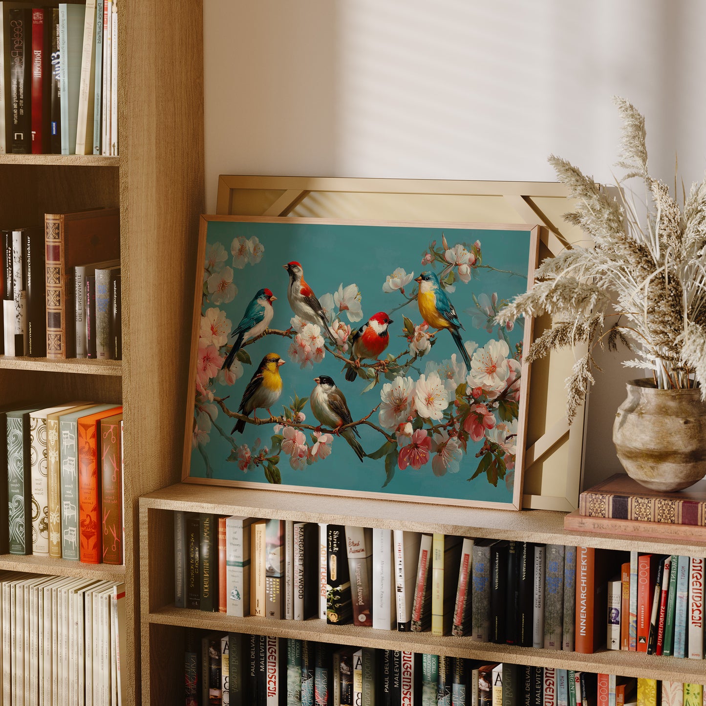 Songbirds Among Spring Blossoms