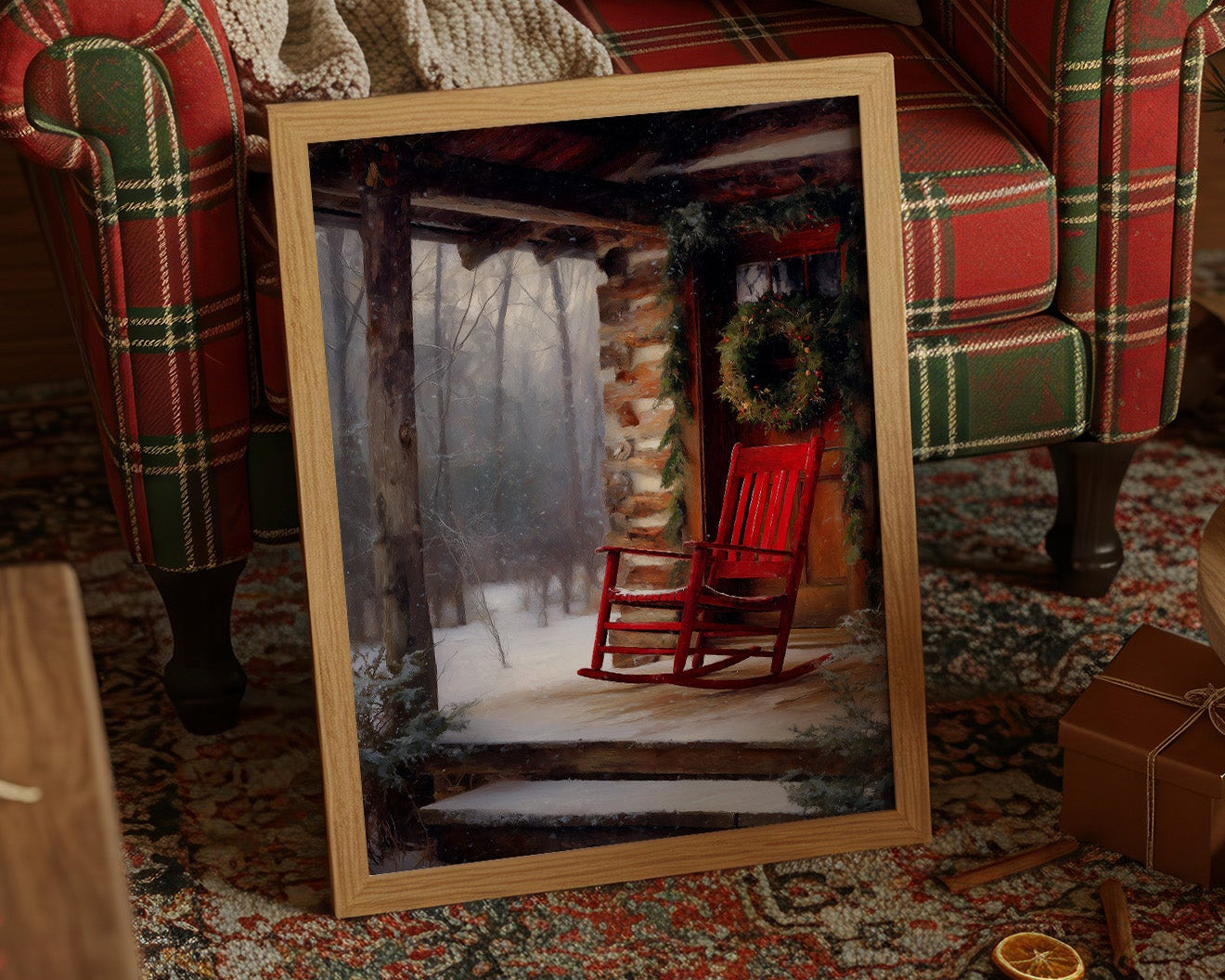 Red Rocker in Winter Quiet