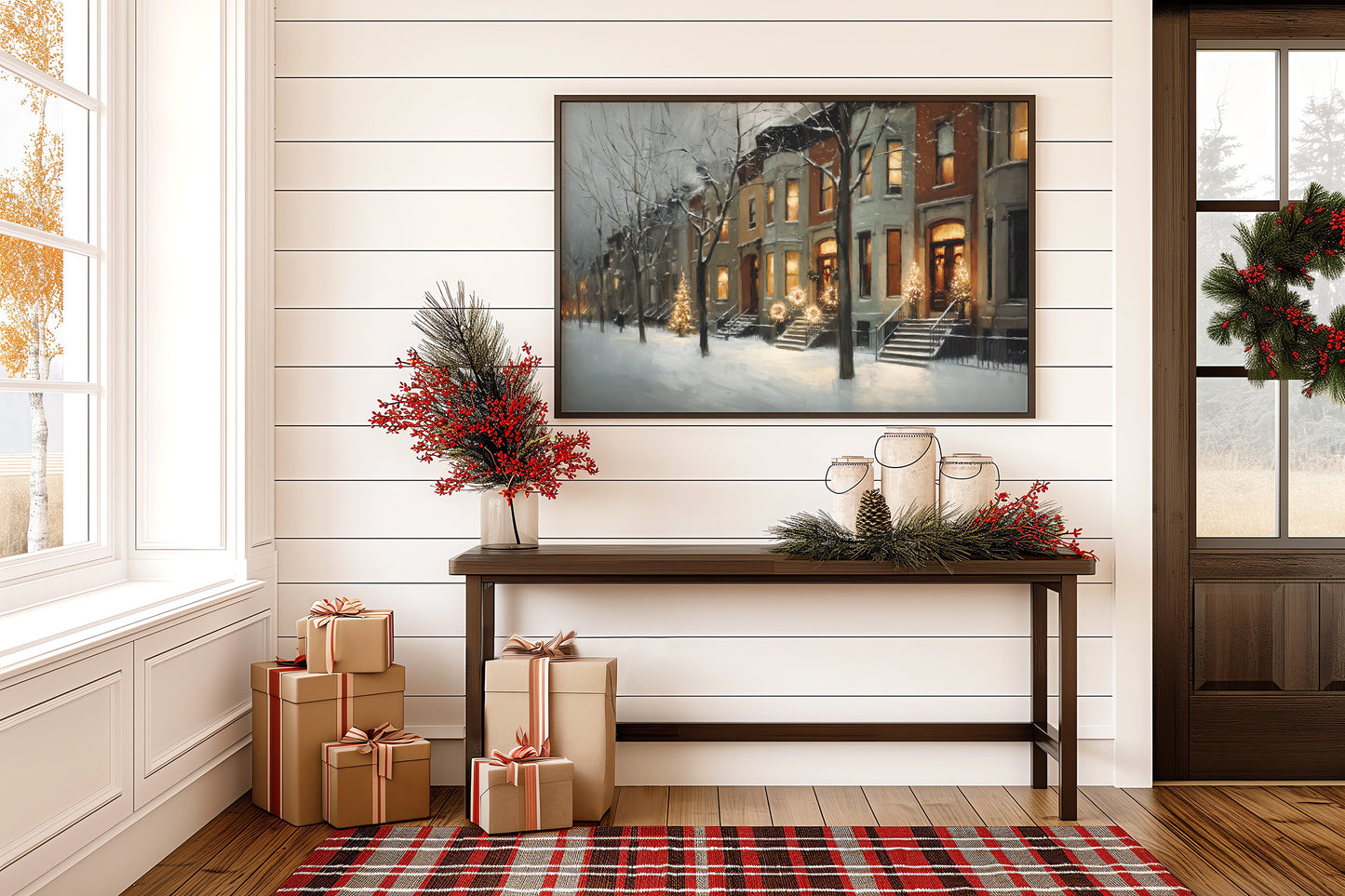 Warm Lights on a Winter Street