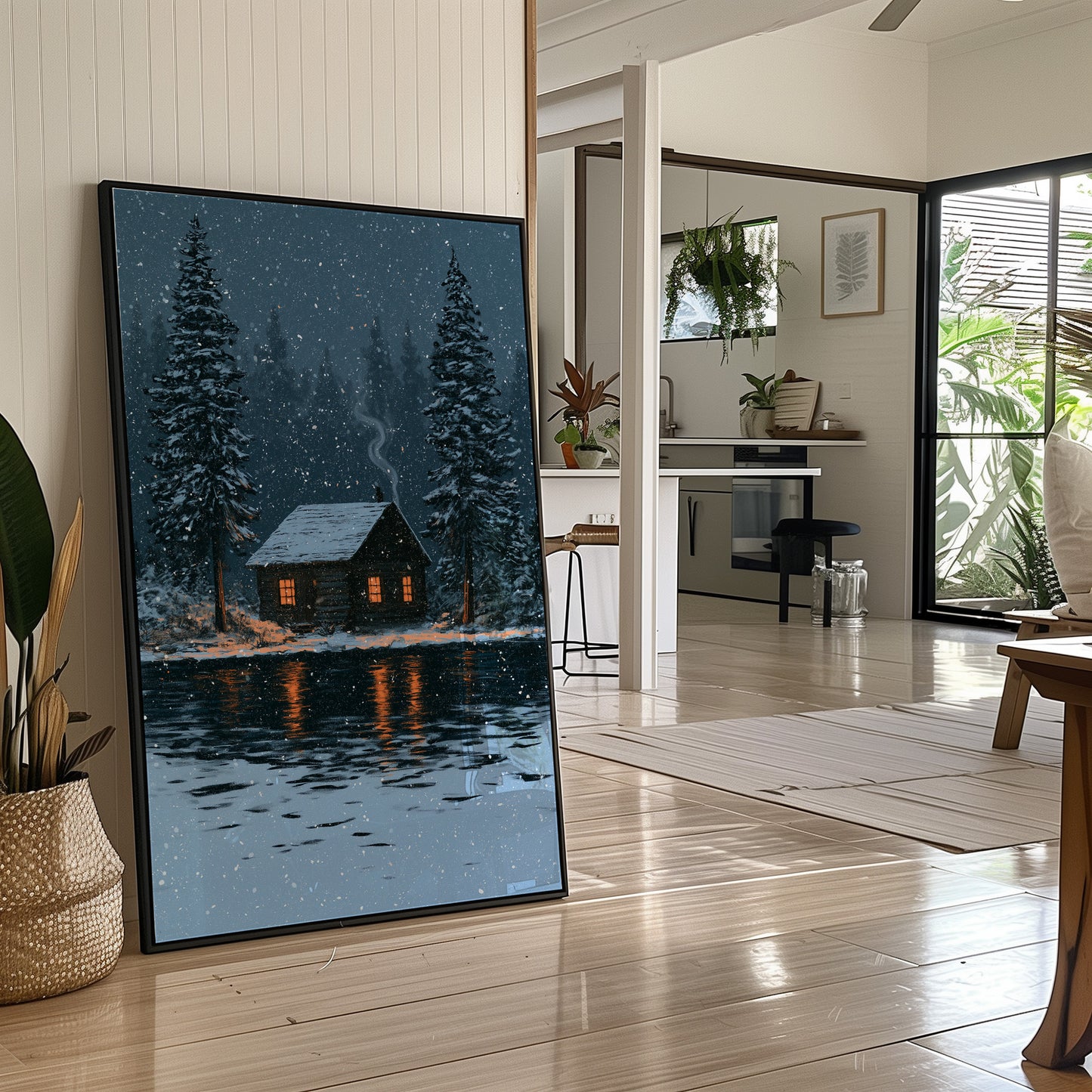 Snow Falling On The Cabin