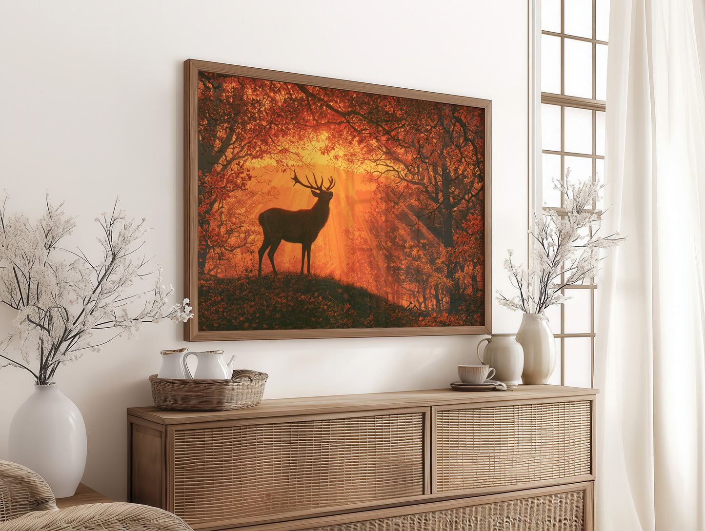 Stag, Struck by Sunrise
