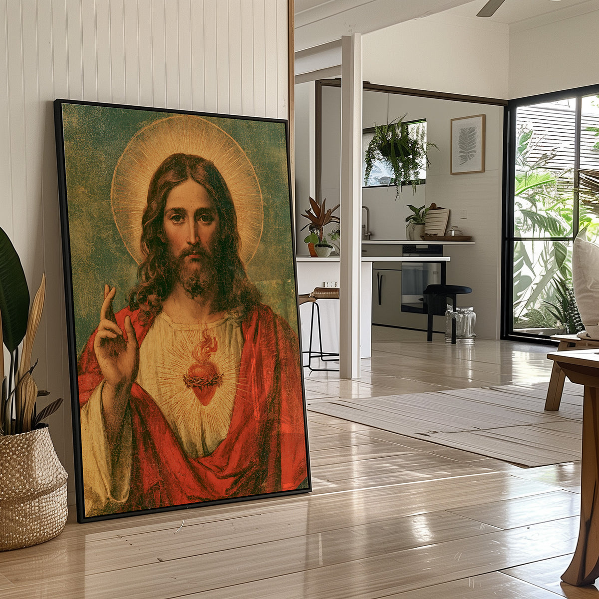 Sacred Heart Vintage Devotional Print