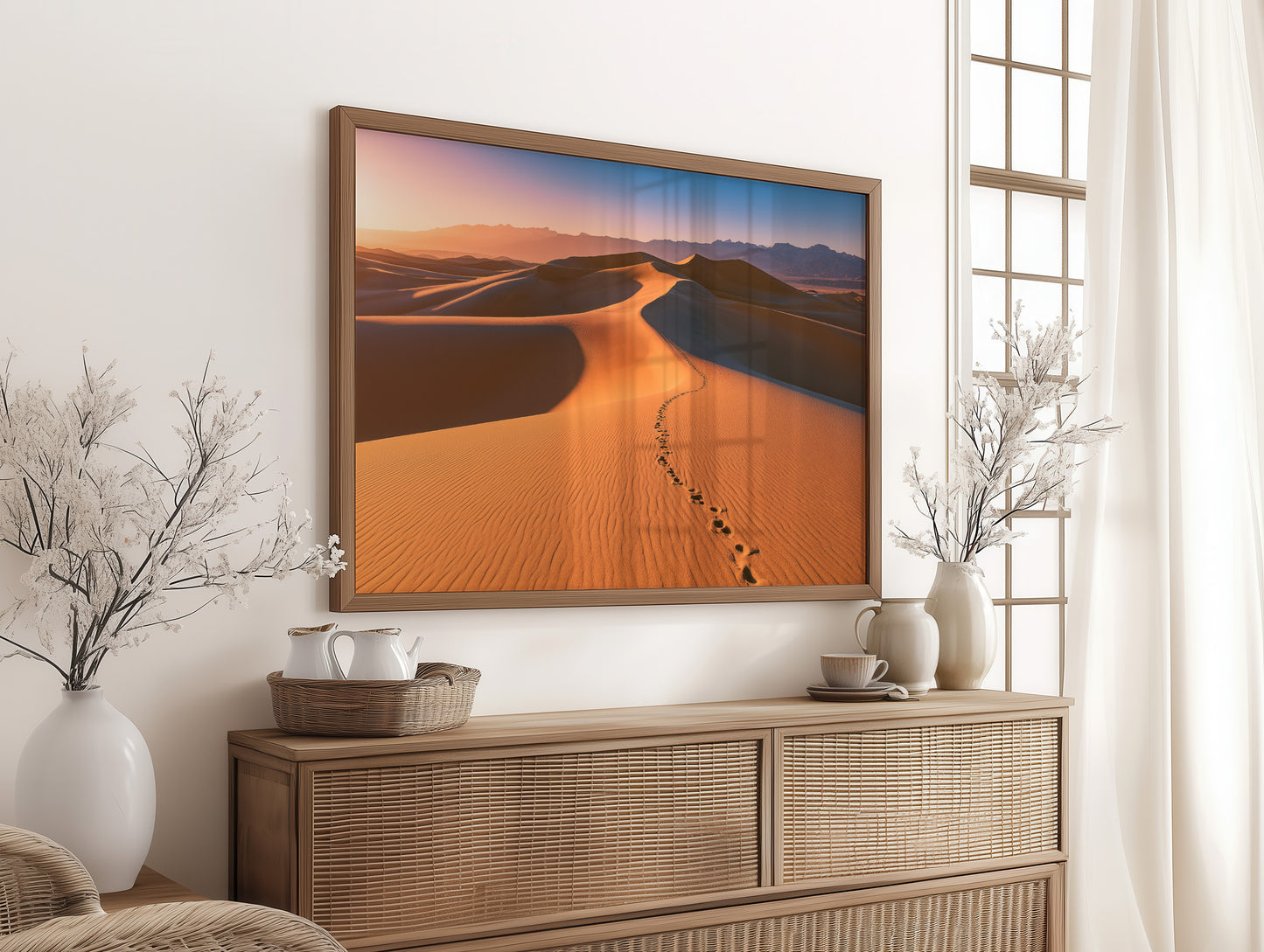 Footprints Over Golden Dunes