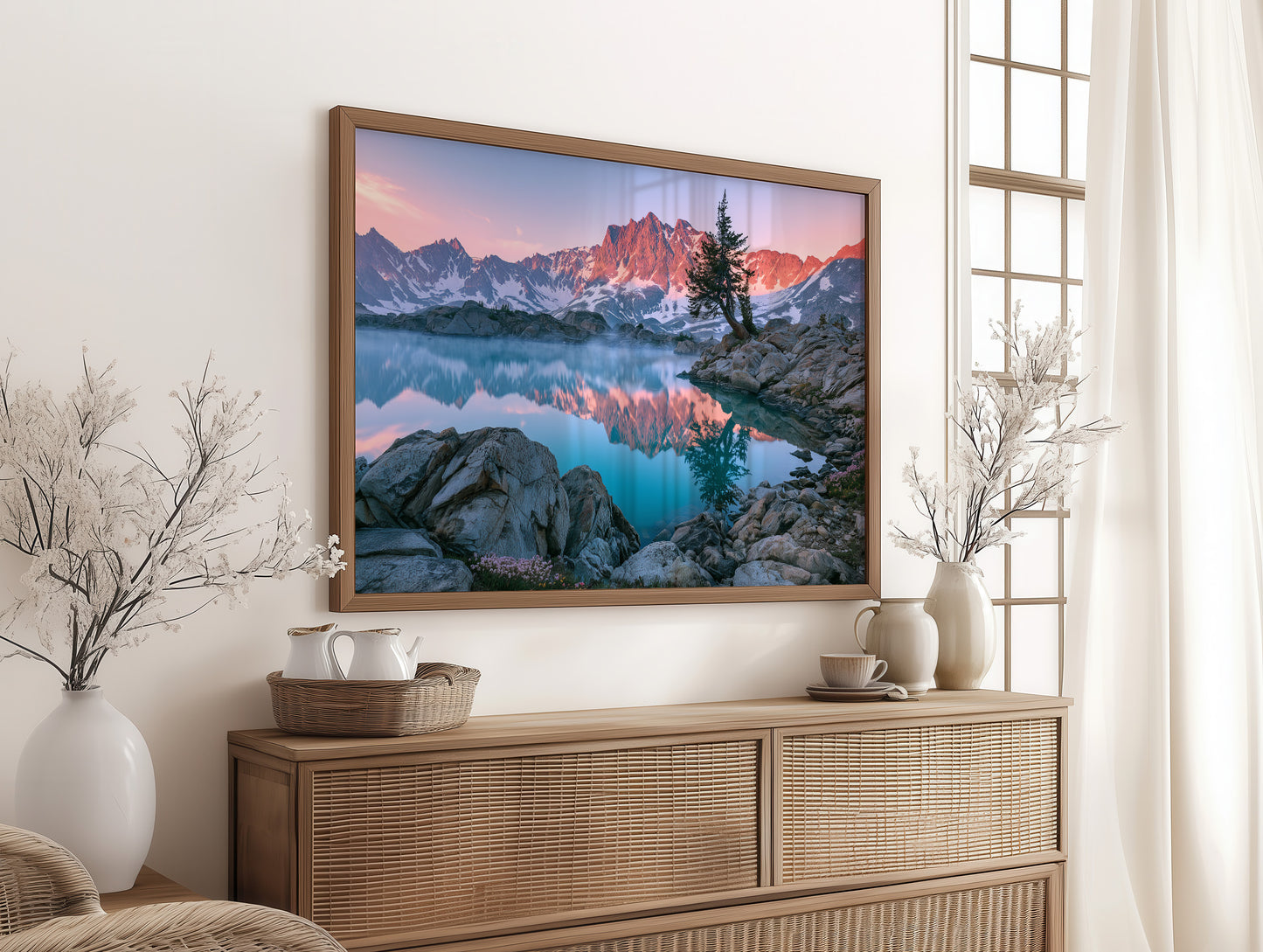 Alpenglow Over Still Water