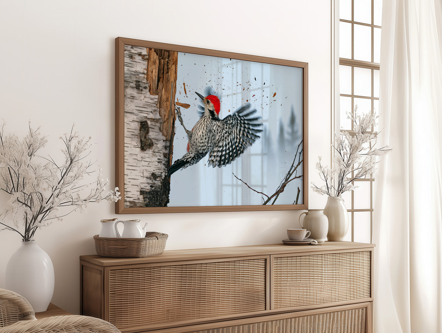 Woodpecker in Mid-Strike