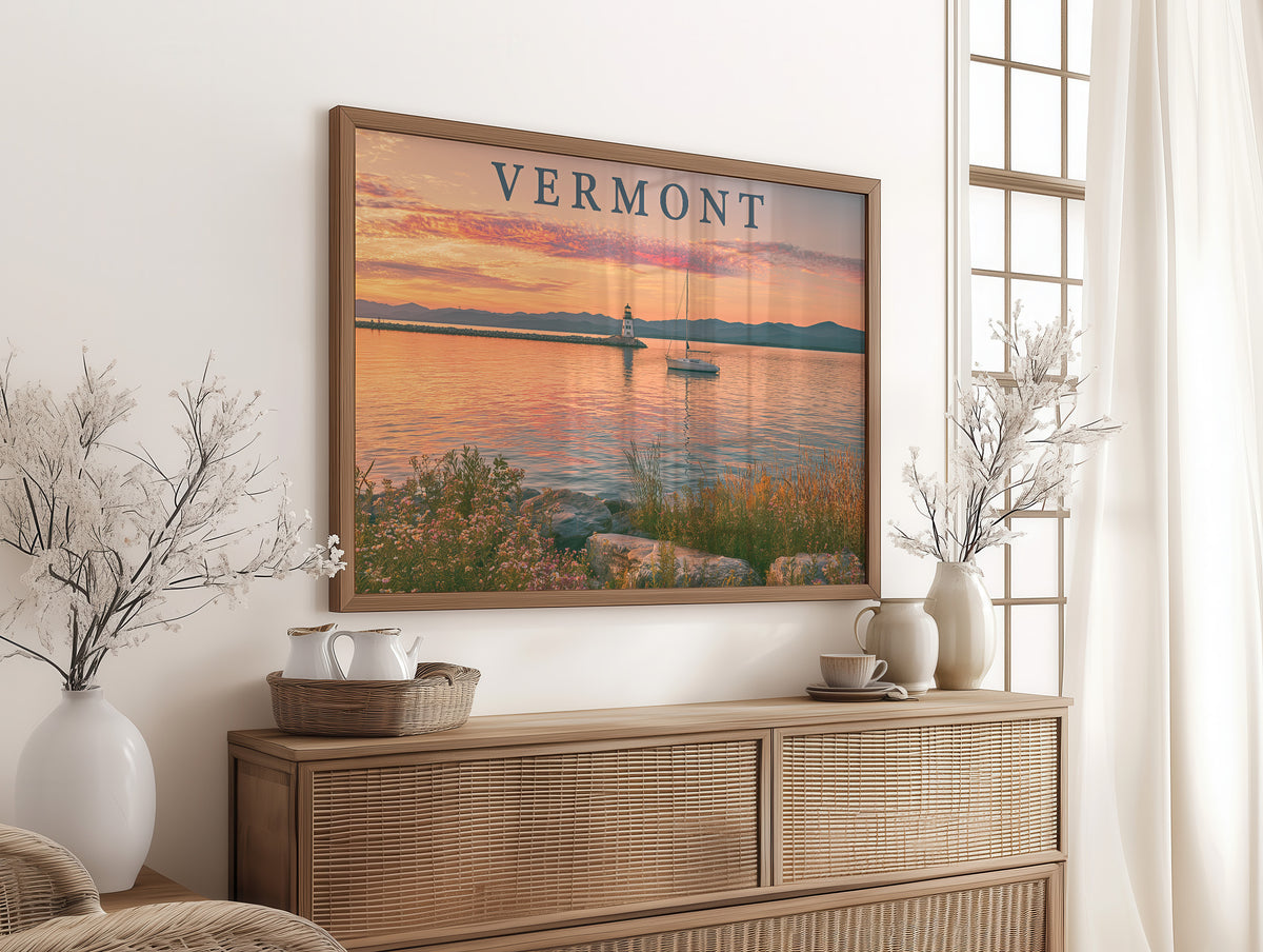 Vermont Lakeside Sunset Sail