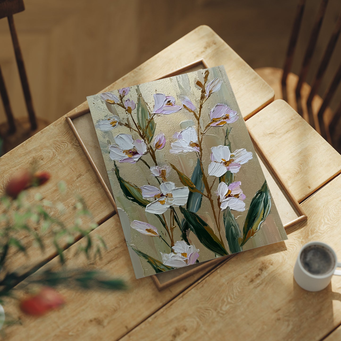 Lavender Blooms on Gilded Air