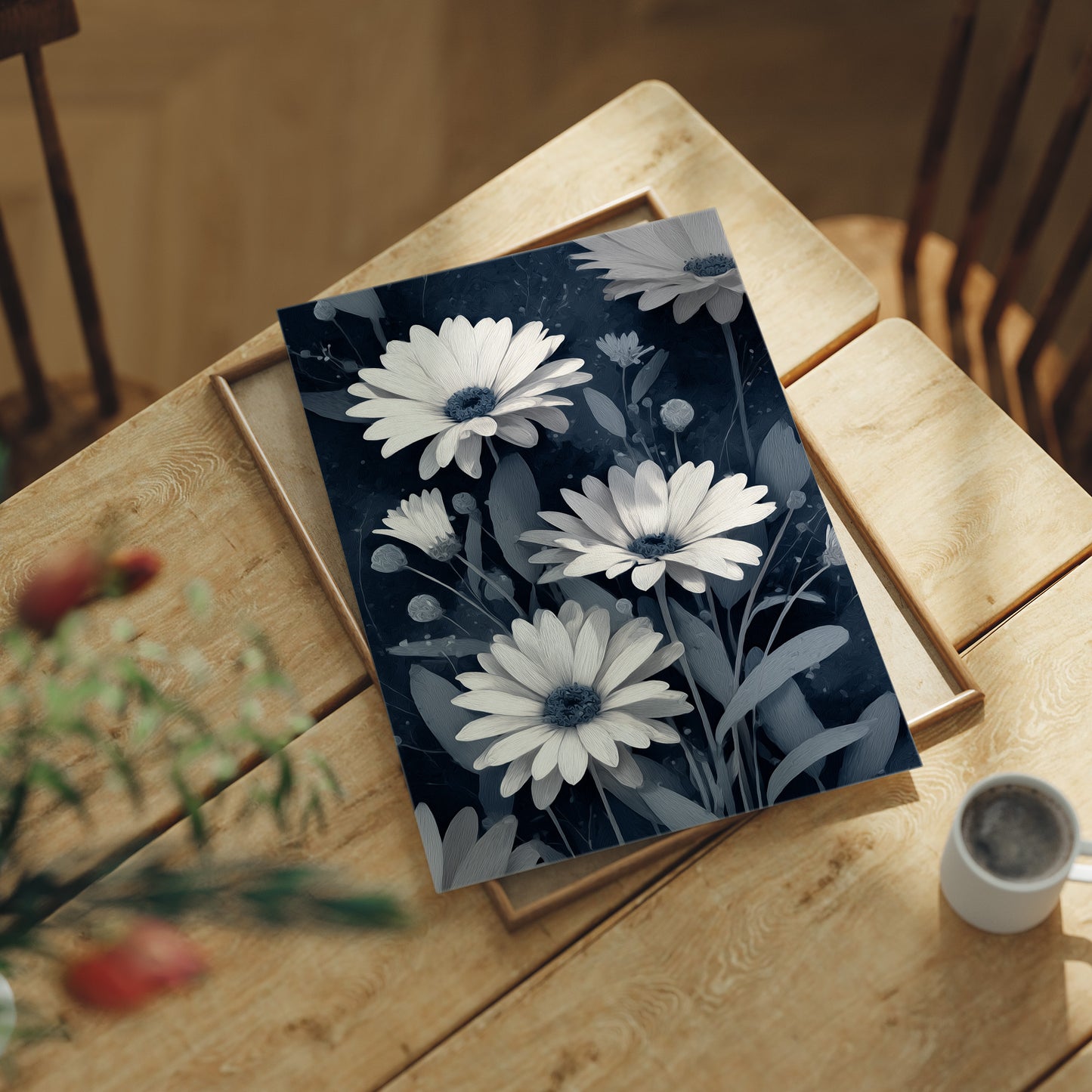 Three Daisies Holding the Dark